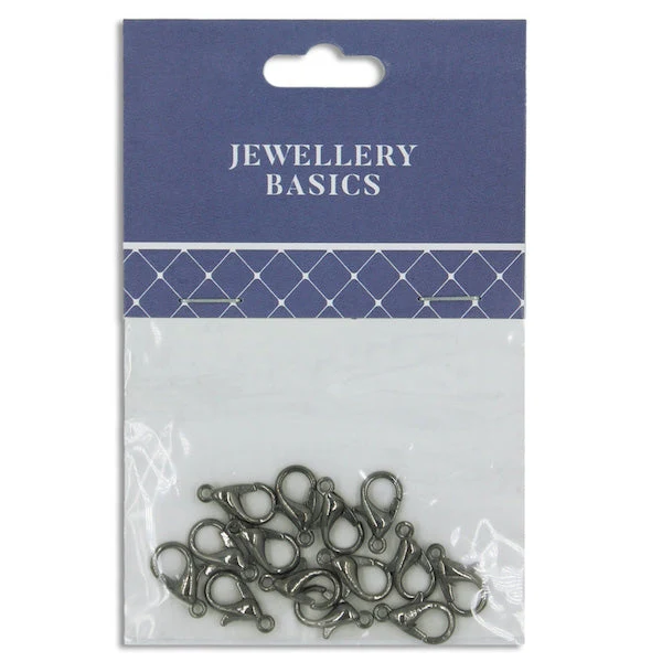 11mm Lobster Clamp Charm, Black- 14pc- Sullivans