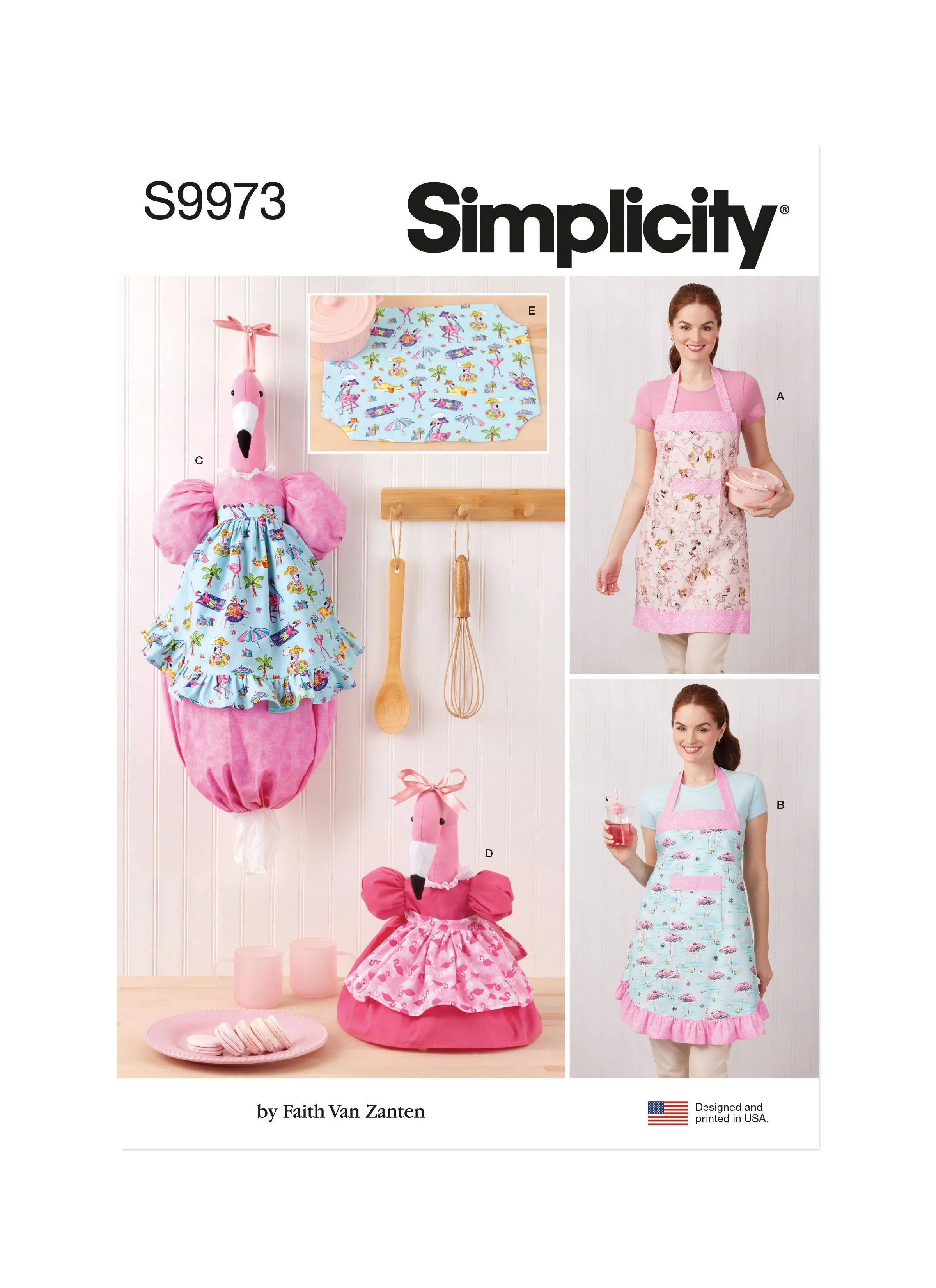 Simplicity Pattern 9973 Aprons and Kitchen Décor