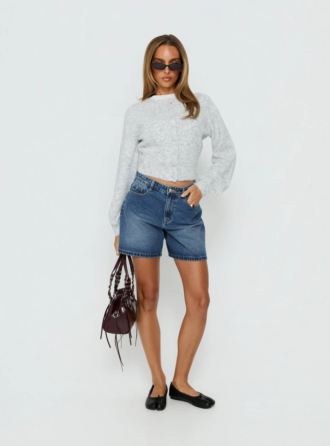 Dawsen Button Down Cardigan Grey