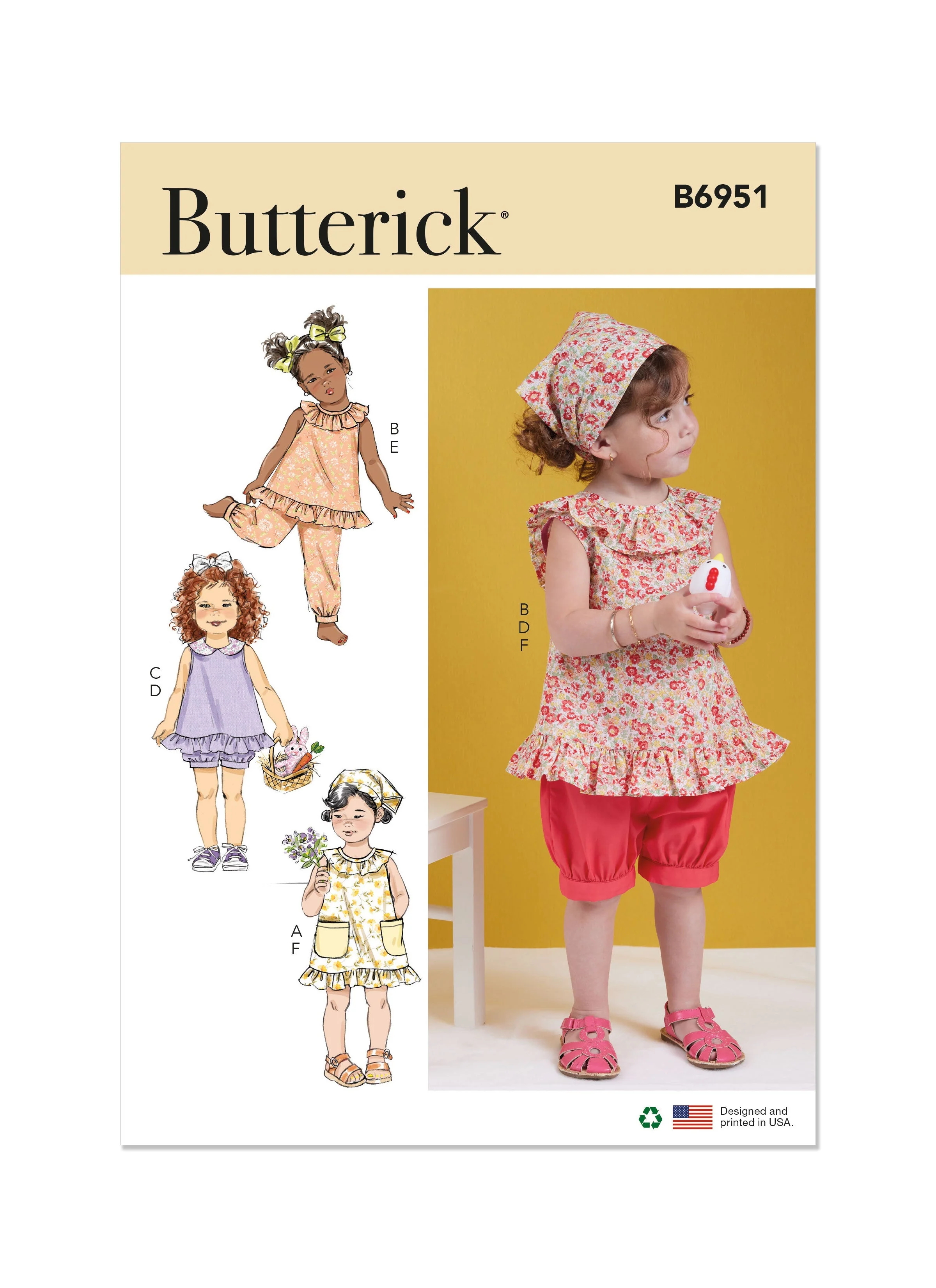 Butterick Pattern B6951 Toddlers