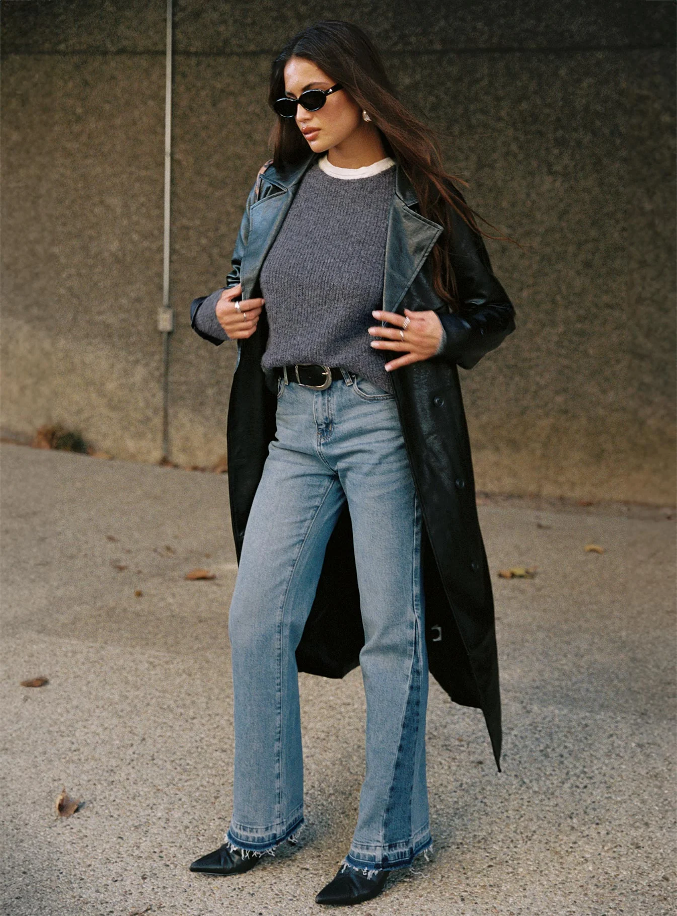 Farleigh High Rise Flared Jeans Blue