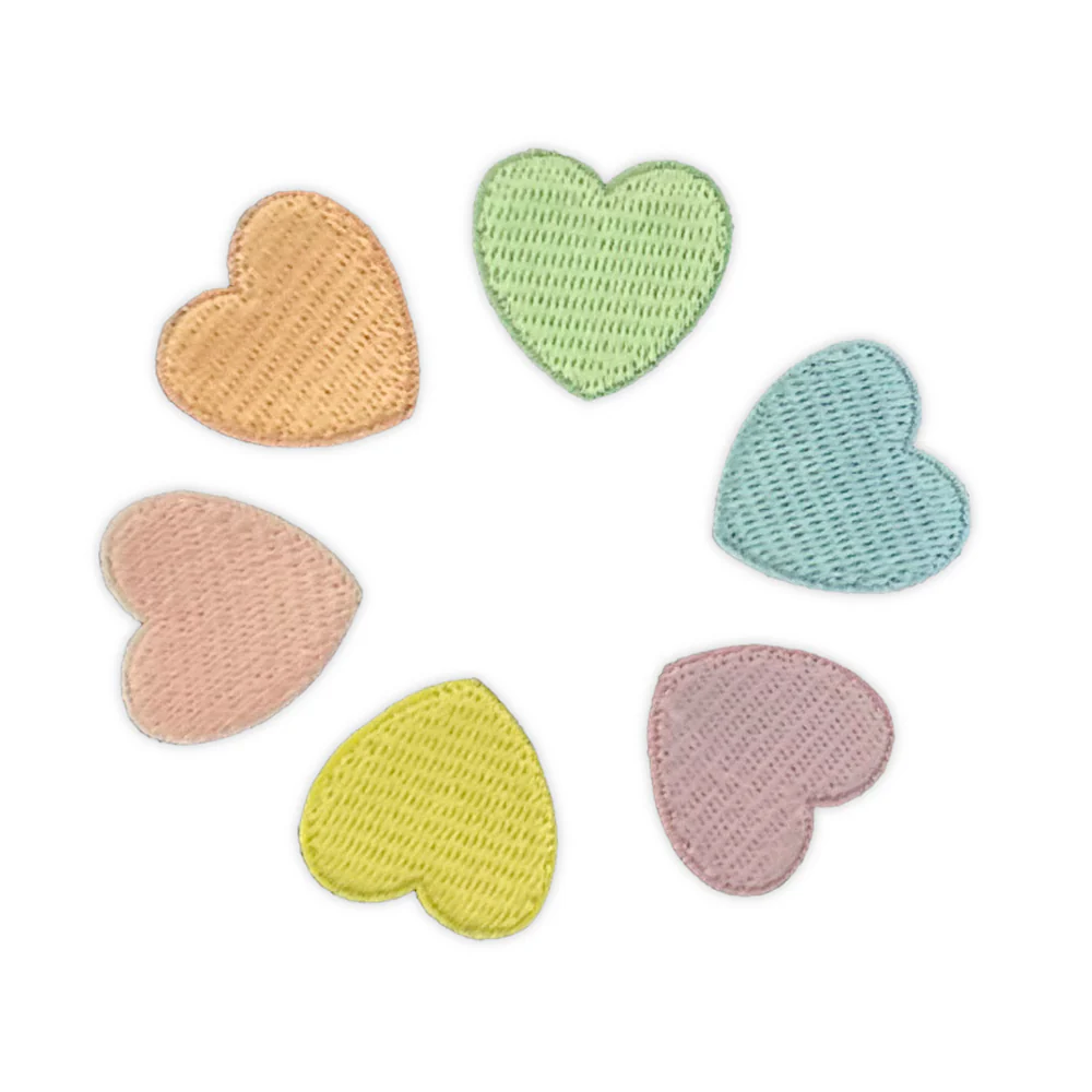 Arbee Crafty Patch, Mini Hearts Pastel- 6pc