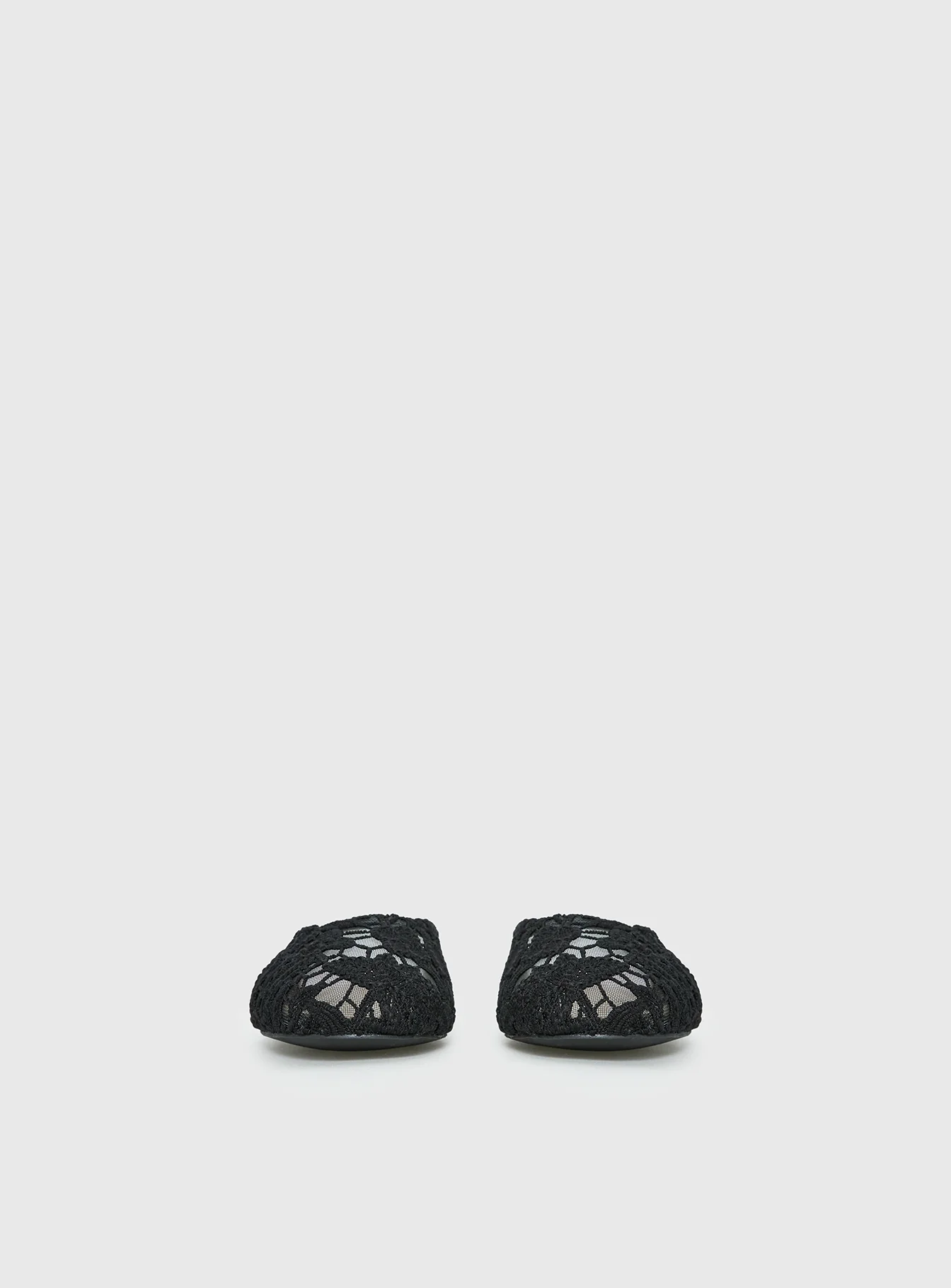Gretta Lace Slip On Flats Black