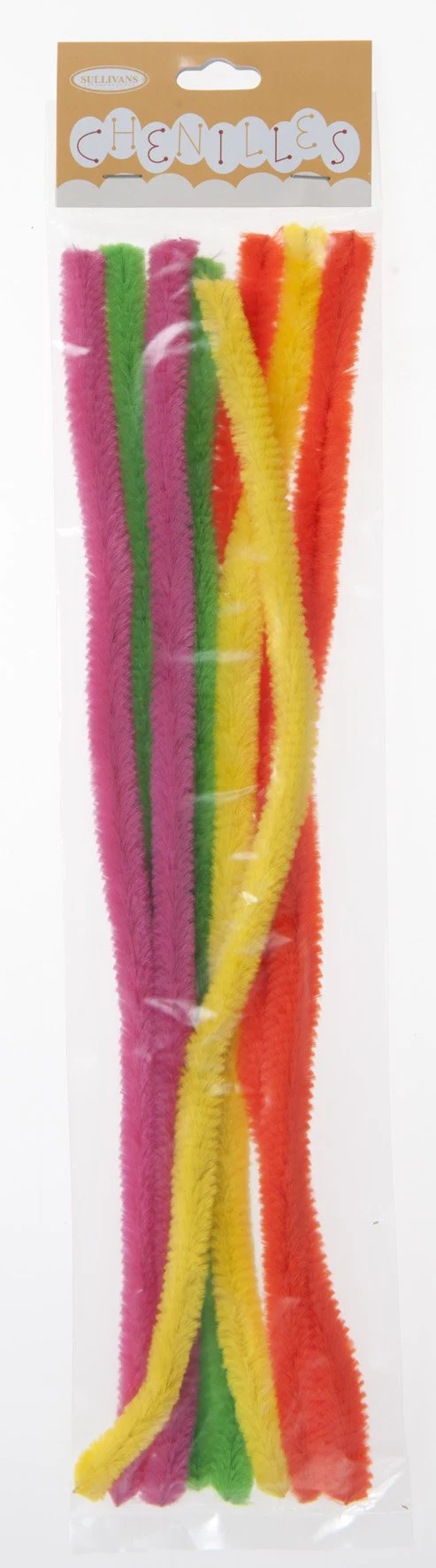 Sullivans Chenilles 8pk, Mixed Neon- 12mm