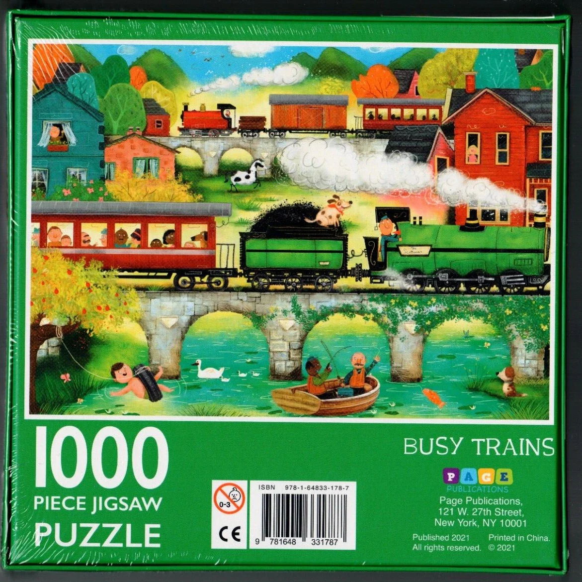 1000-Piece Jigsaw Puzzle, Busy Trains