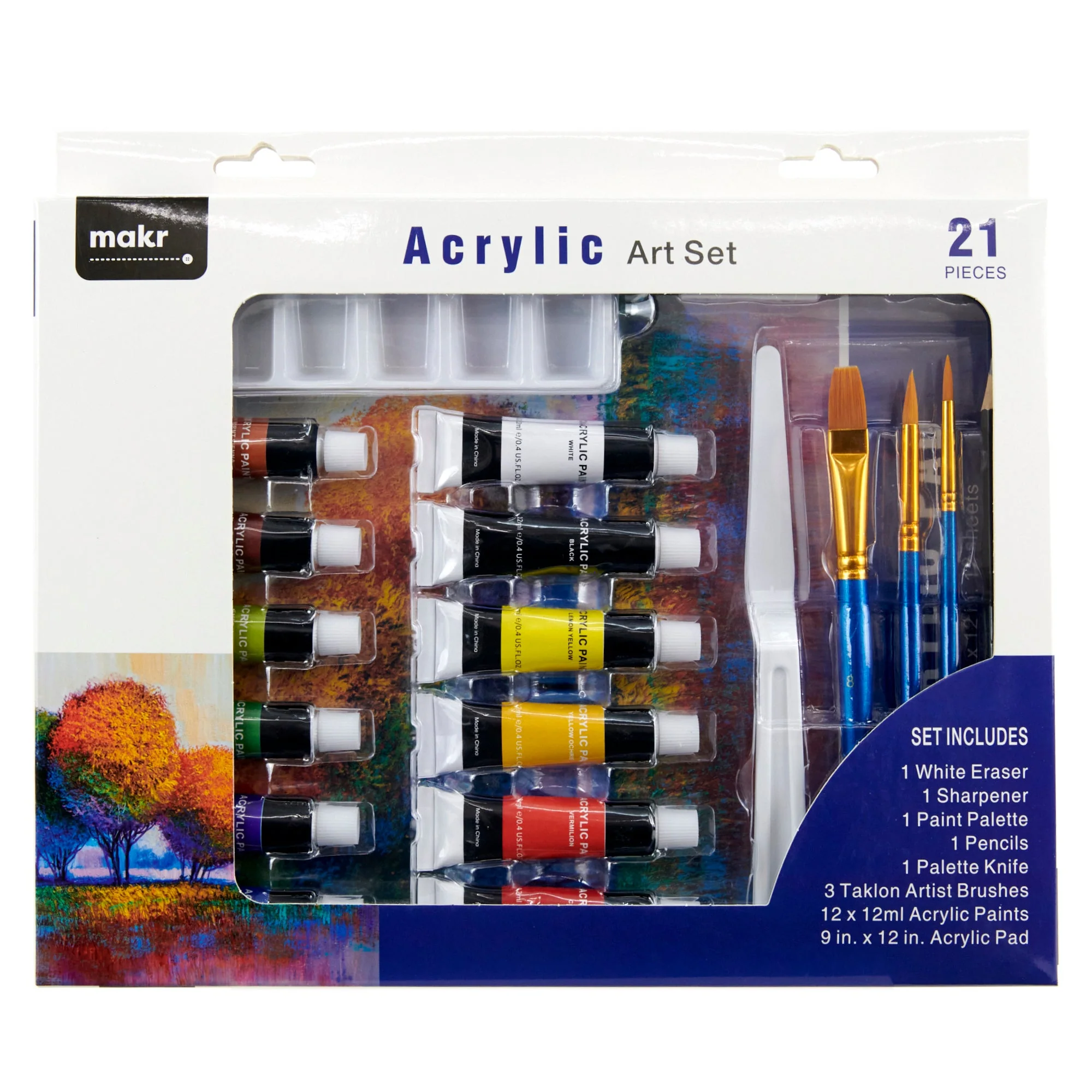 Makr Acrylic Art Set, 21pce