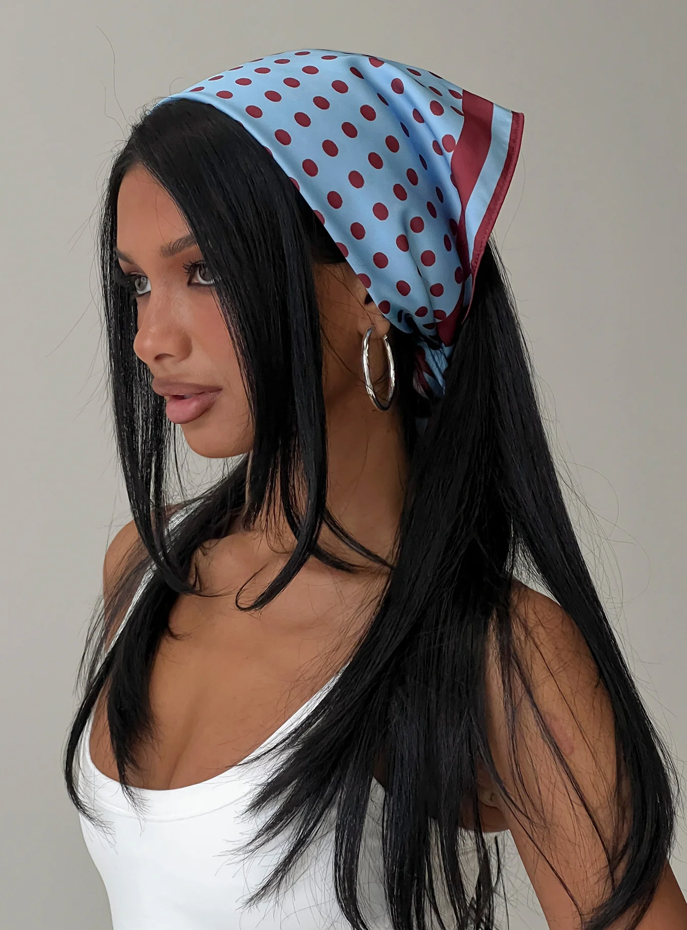 Hyacinthe Scarf Blue Polka