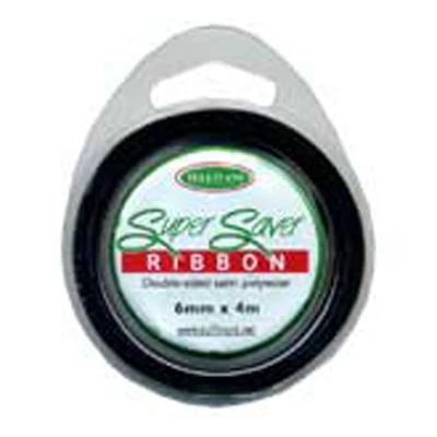Sullivans Satin Ribbon, Black- 6mm