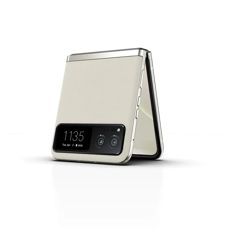 Odblokowany składany smartfon Motorola Razr 2023 – krem ​​waniliowy, 8 GB RAM + 128 GB pamięci masowej, aparat 32 MP, kompaktowa konstrukcja (73,95 × 170,82 × 7,35 mm)