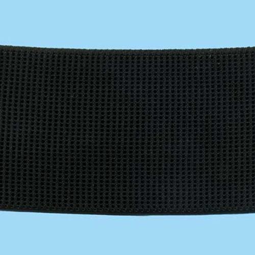 Sullivans Ribbed Non Roll Elastic, Black - 50mm