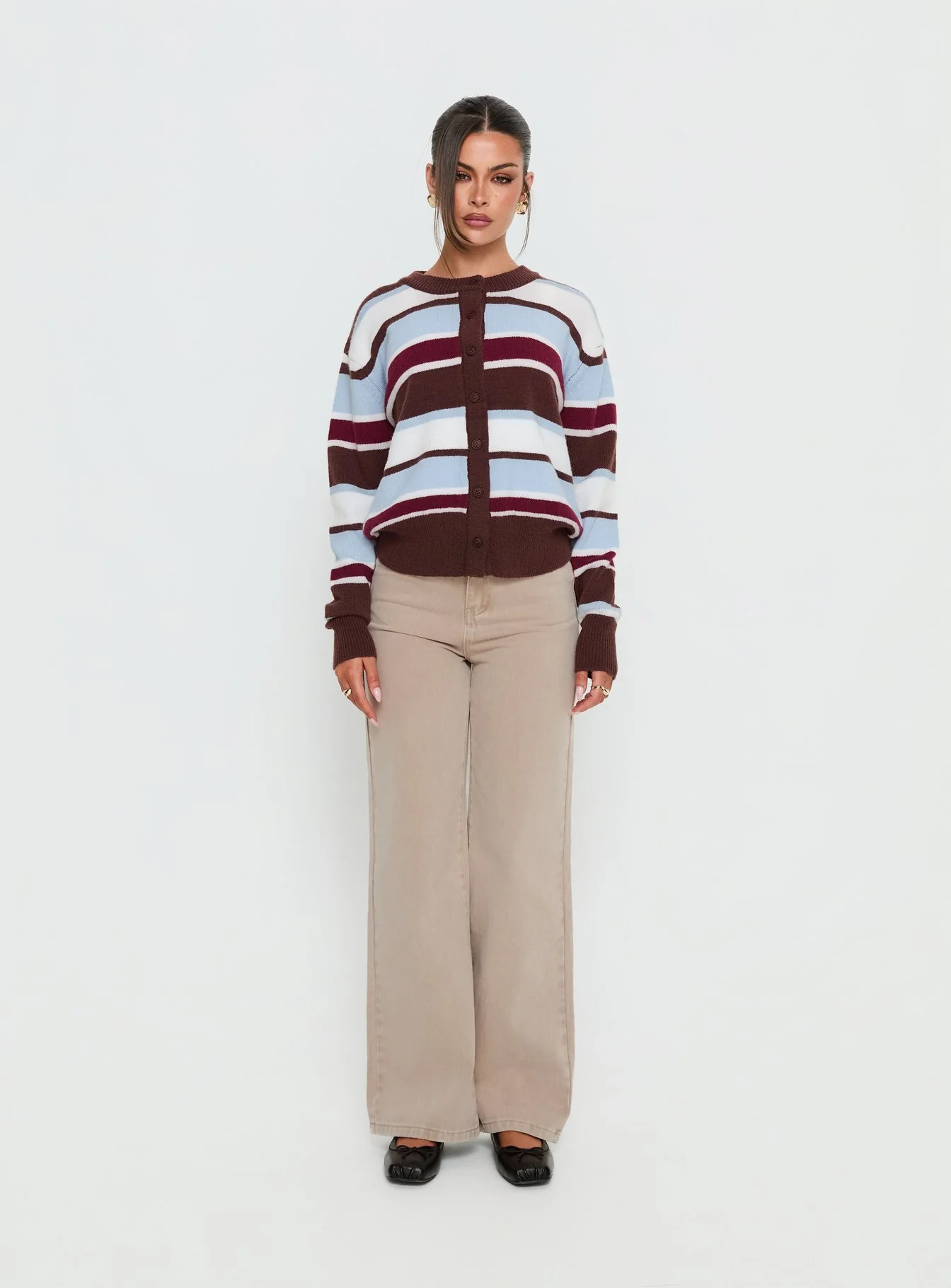 Nicolo High Rise Straight Leg Jeans Concrete