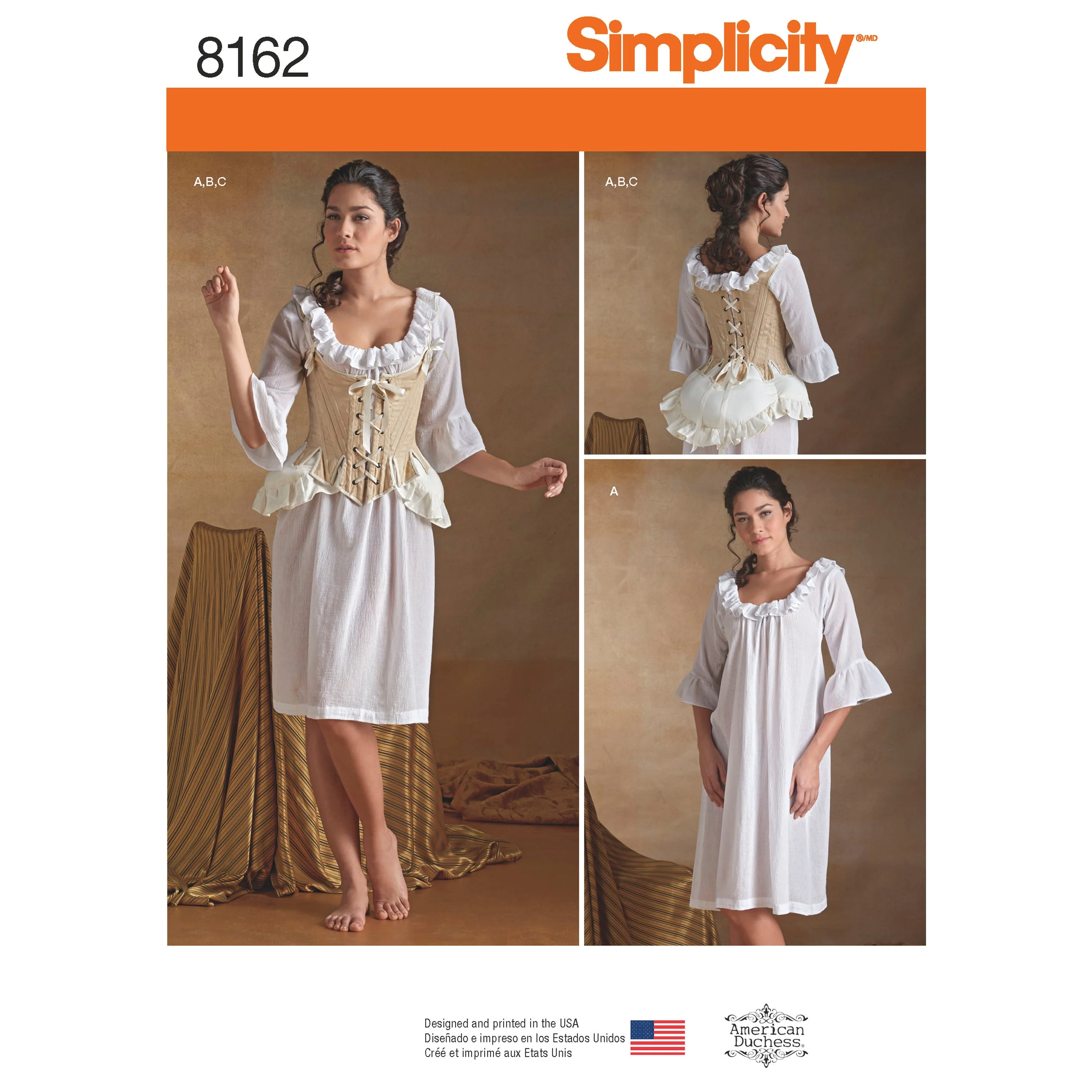 Simplicity Pattern 8162  Misses Corset Costume