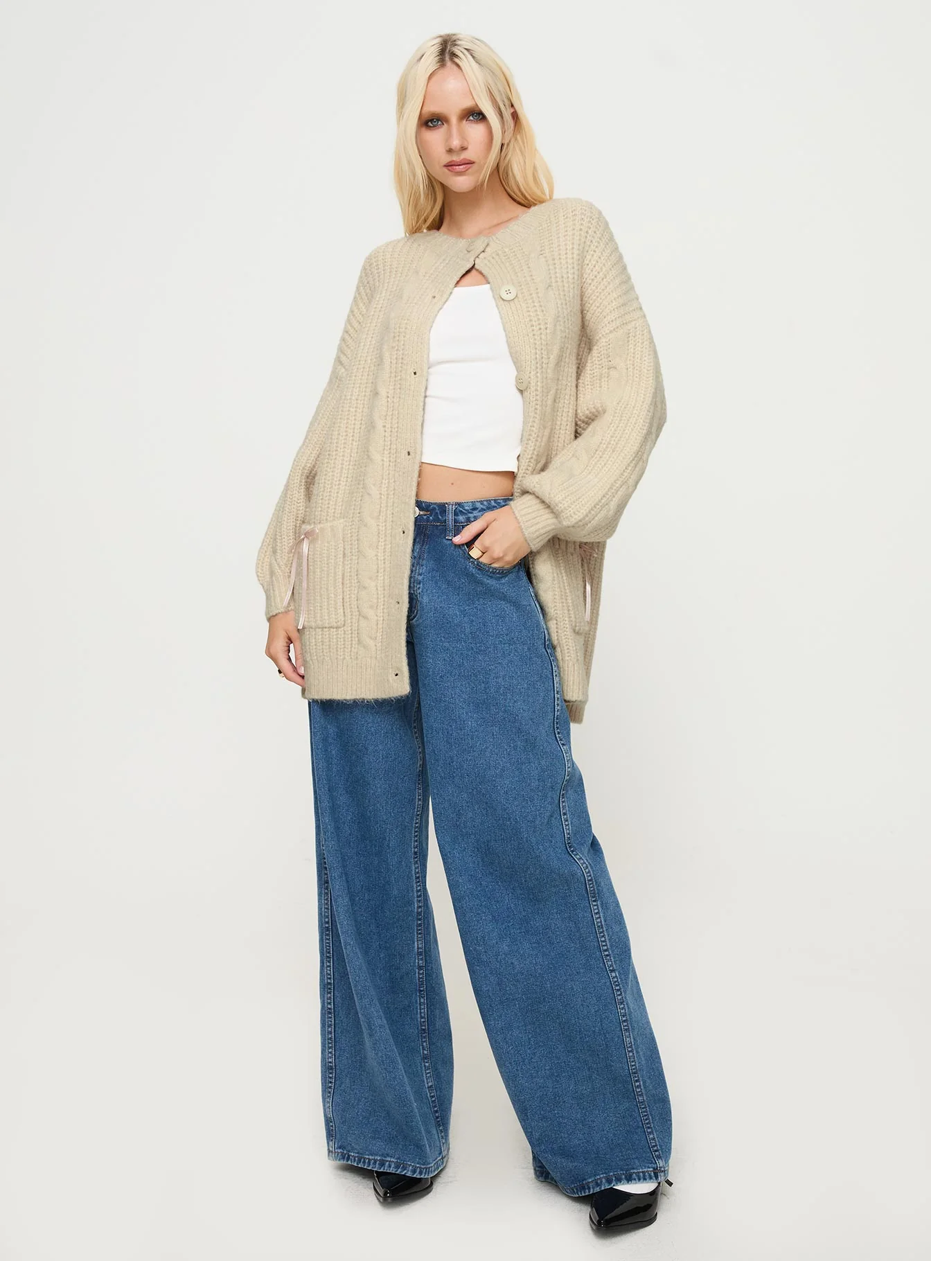 Cameliah Knit Cardigan Cream