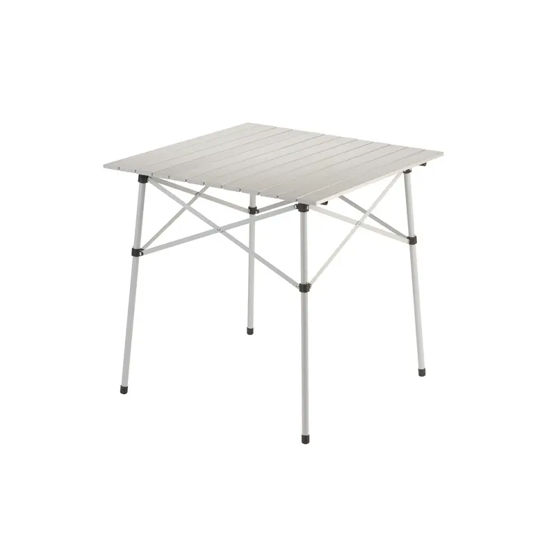 Coleman Compact 27,6″ szer. x 27,6″ dł. aluminiowy składany stół kempingowy dla dorosłych, w kolorze srebrnym