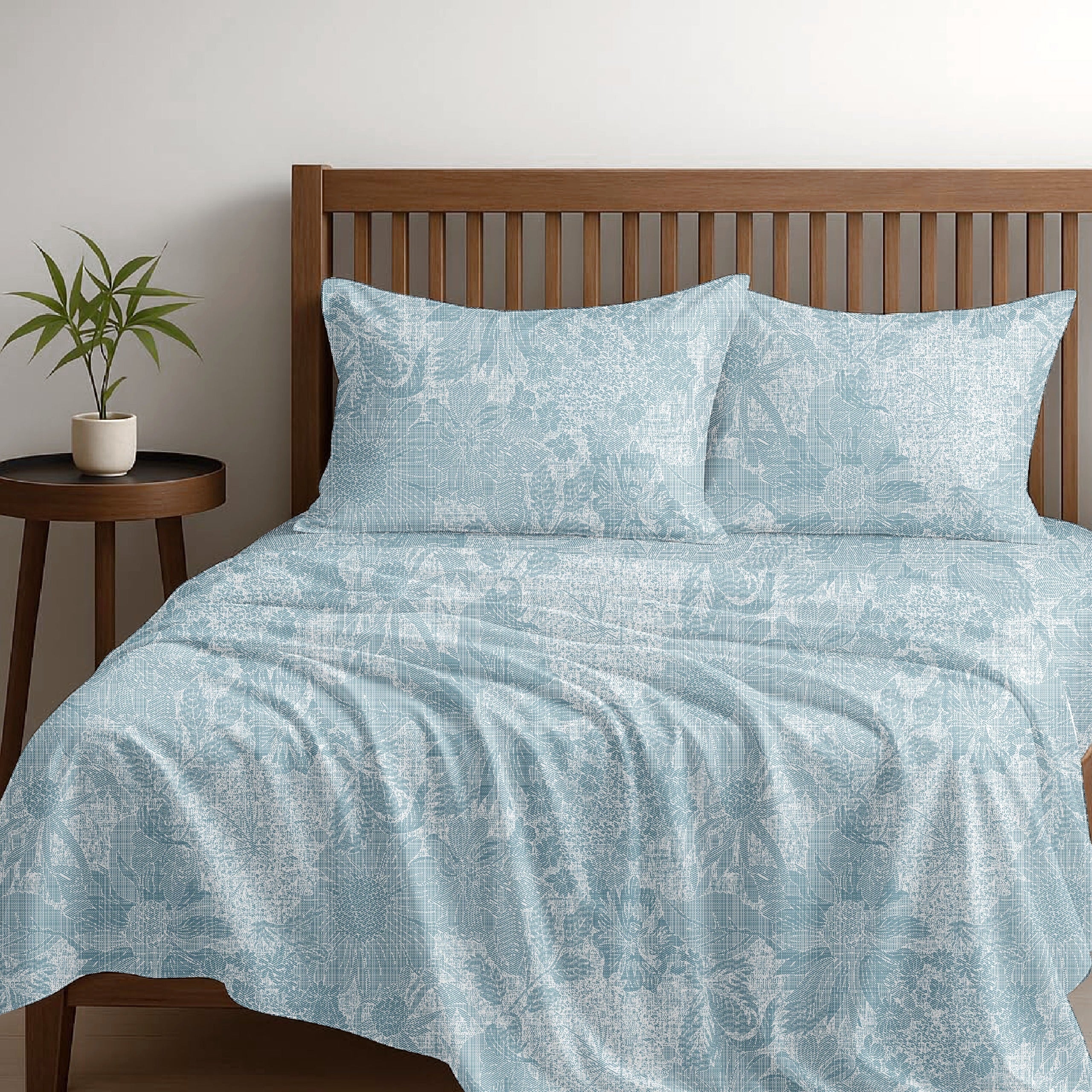 Alaria Printed Cotton Sheet Set, Garden