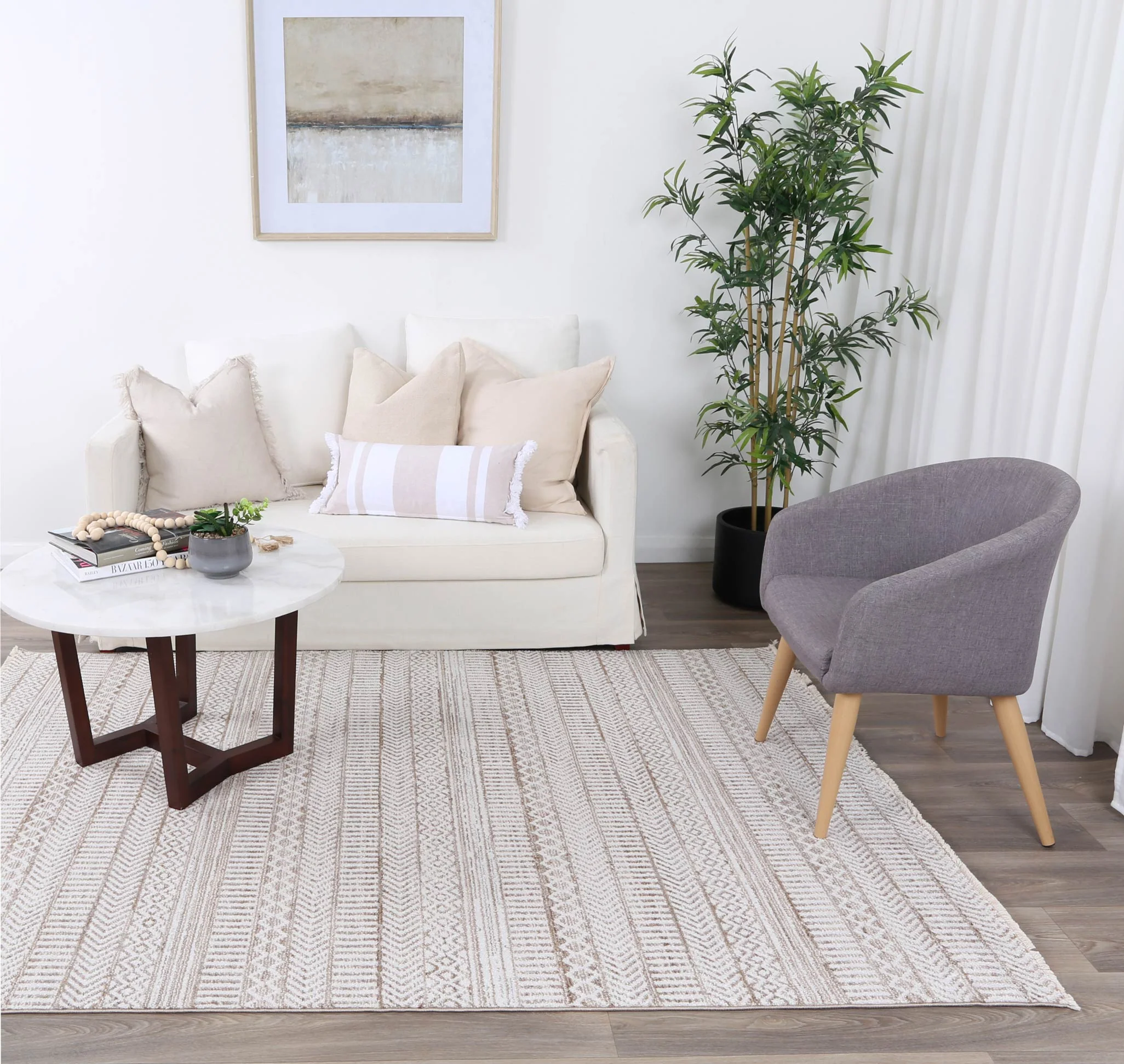 Annapolis KermanBeige Tribal Soft Rug