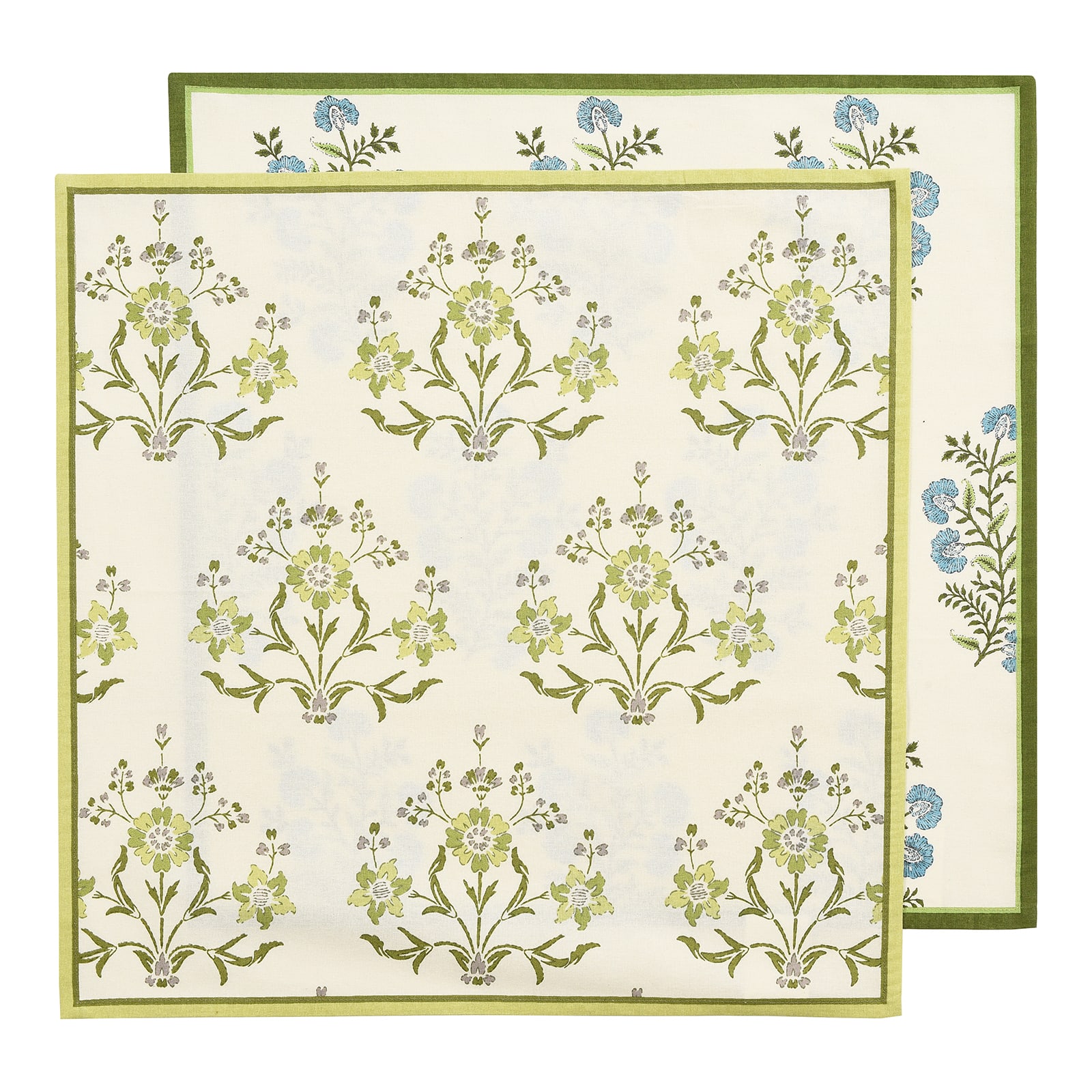 Tischsets mit Stoffservietten Grün, 4 -tlg.