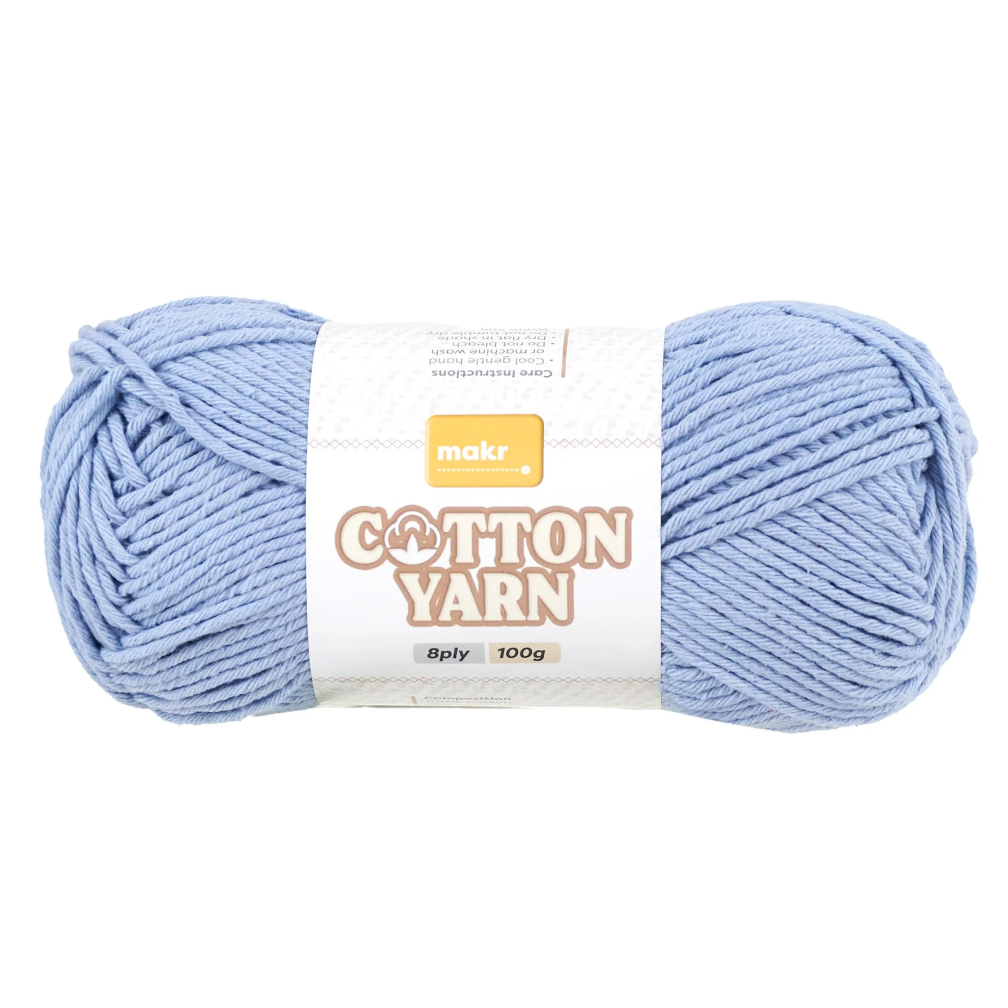 Makr Cotton Crochet & Knitting Yarn 8Ply, 100g Cotton Yarn
