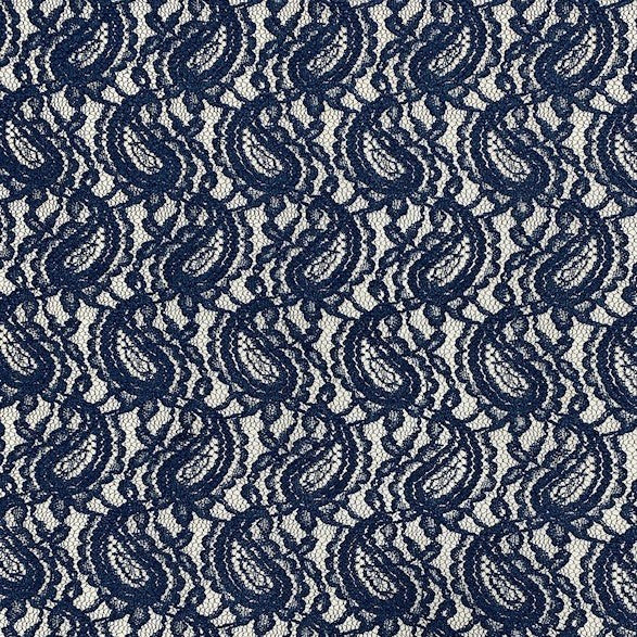 Lace Fabric, Navy Lotus- 150cm