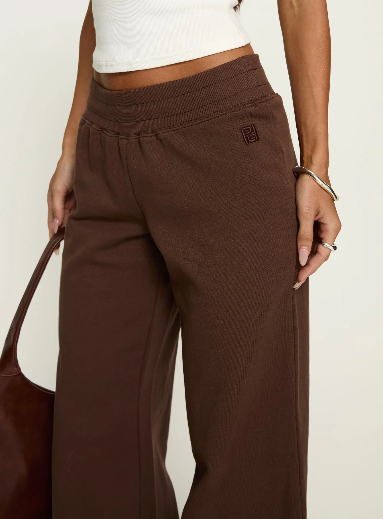 Summits Flared Track Pants Chocolate