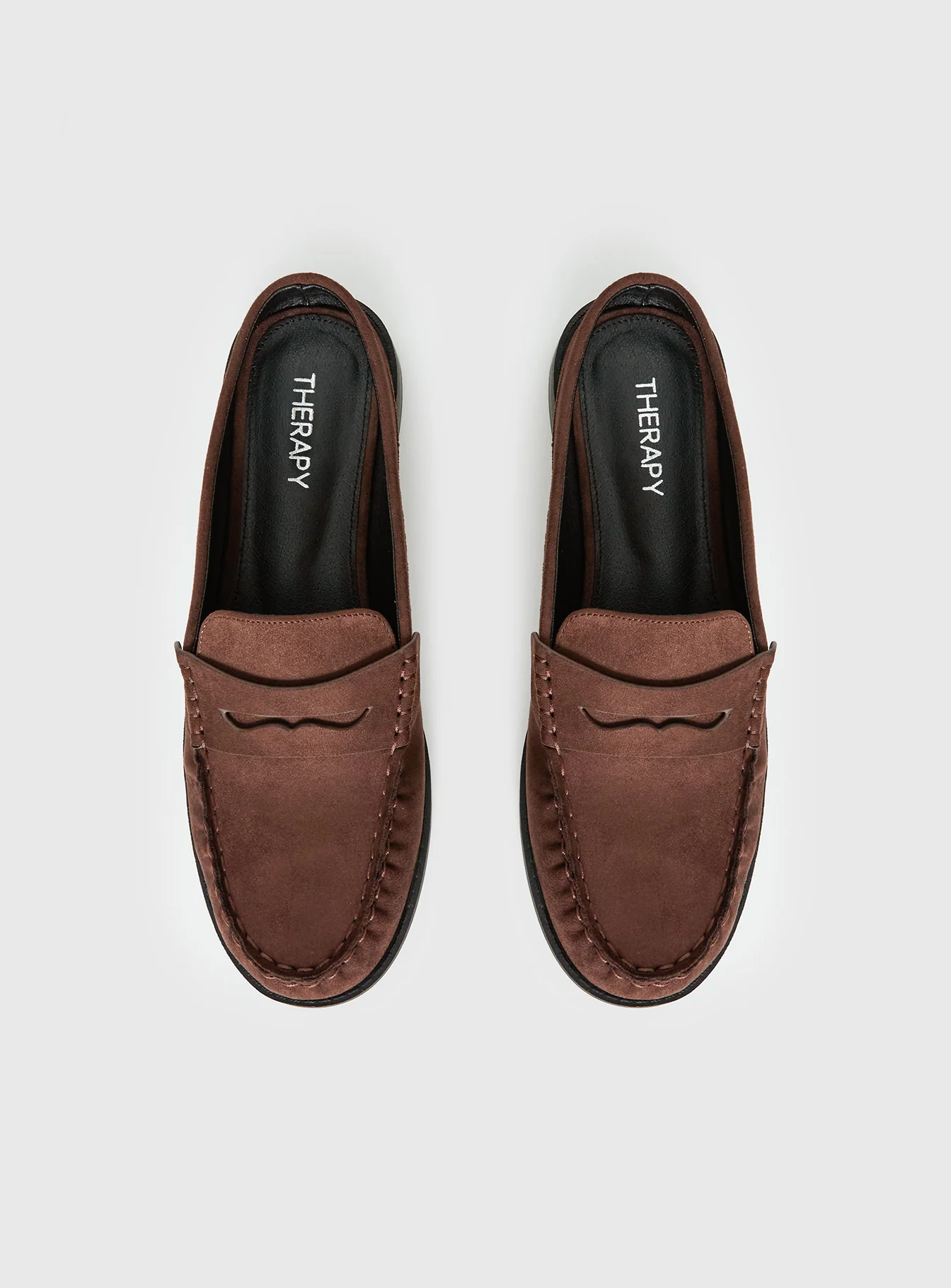 Therapy Atticus Faux Suede Slip On Loafer Brown