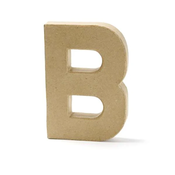 Paper Mache Letter, B - 8 inch