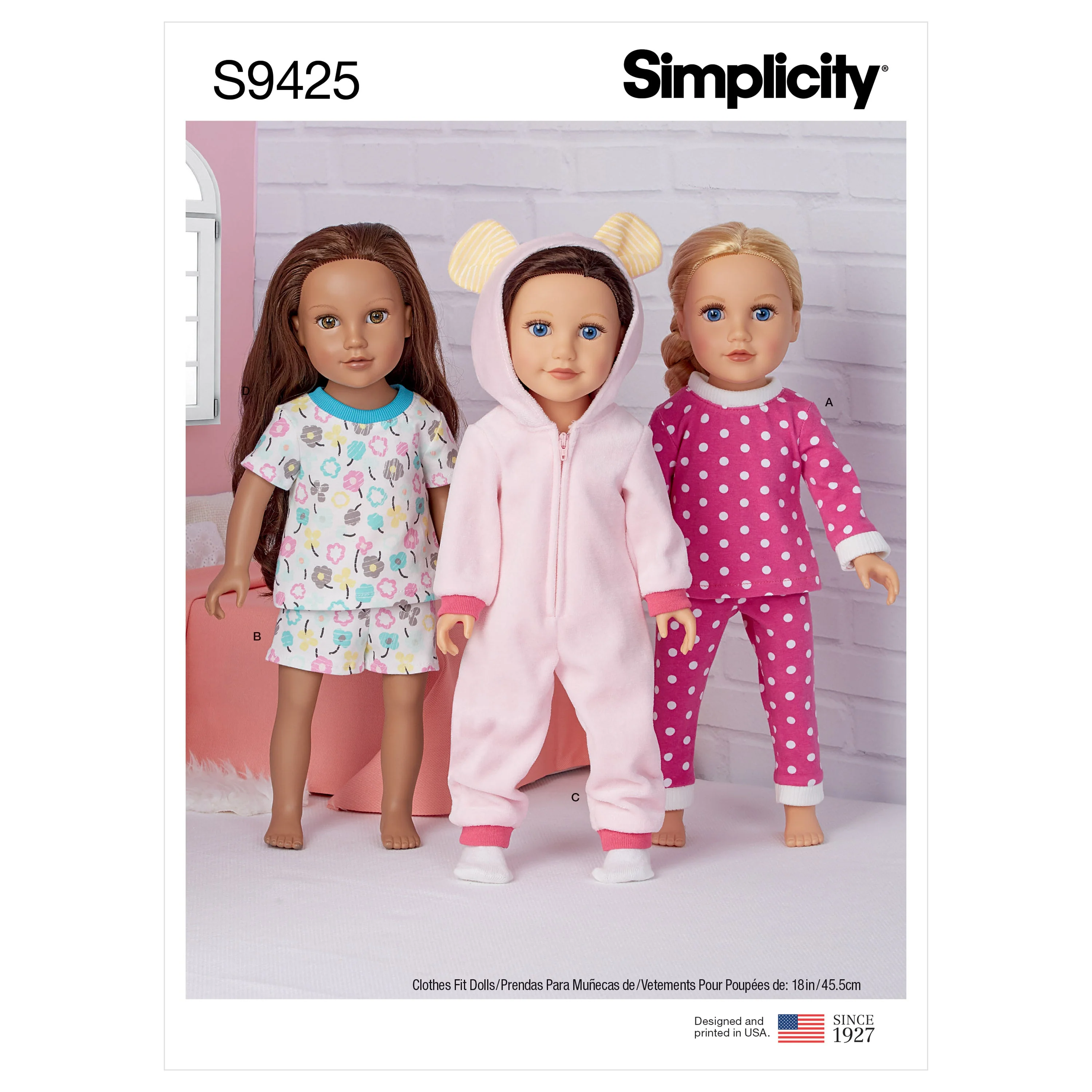 Simplicity Pattern 9425 18" Doll Clothes