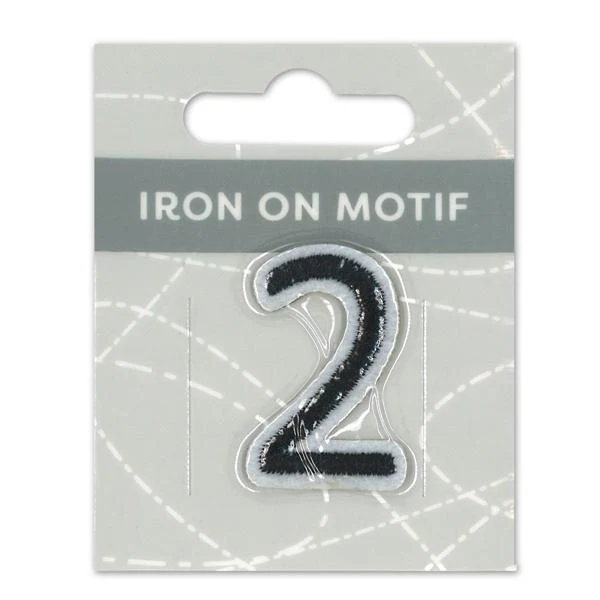 Sullivans Iron On Motif, Black 2- 35mm