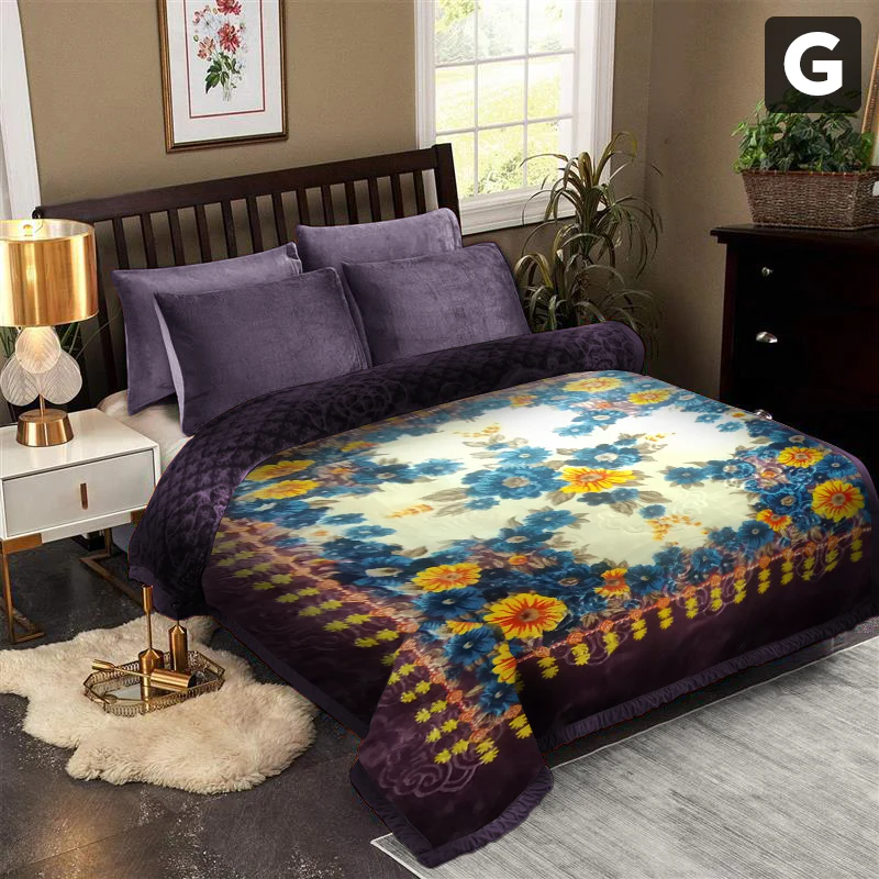 Formr Luxury Mink Blanket, Pansy- 2mx2.3m