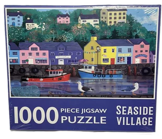 1000-Piece Jigsaw Puzzle, Seaside Village