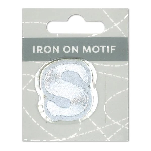 Sullivans Iron On Motif, White S- 35mm
