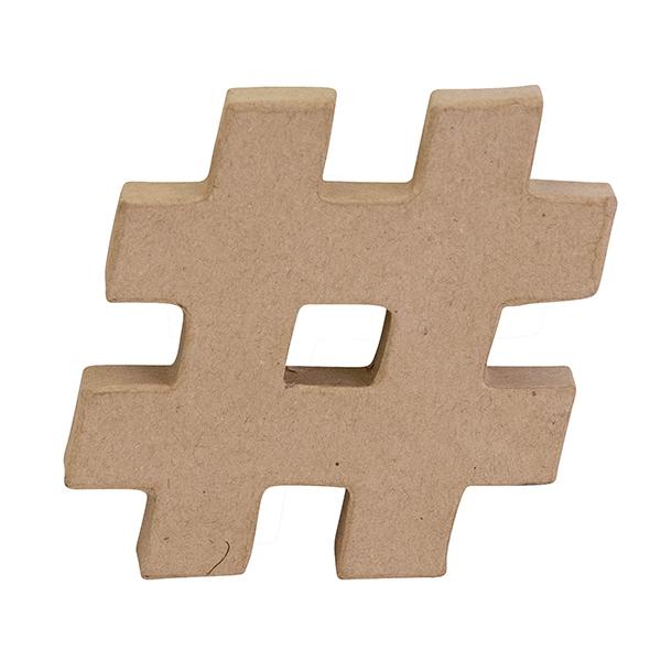 Makr Paper Mache, Hash Tag- 4 inch