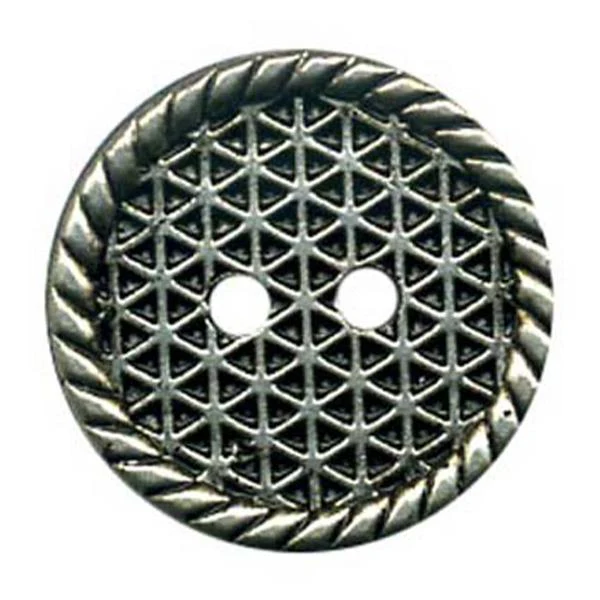 Sullivans Plastic Button, Silver- 25 mm