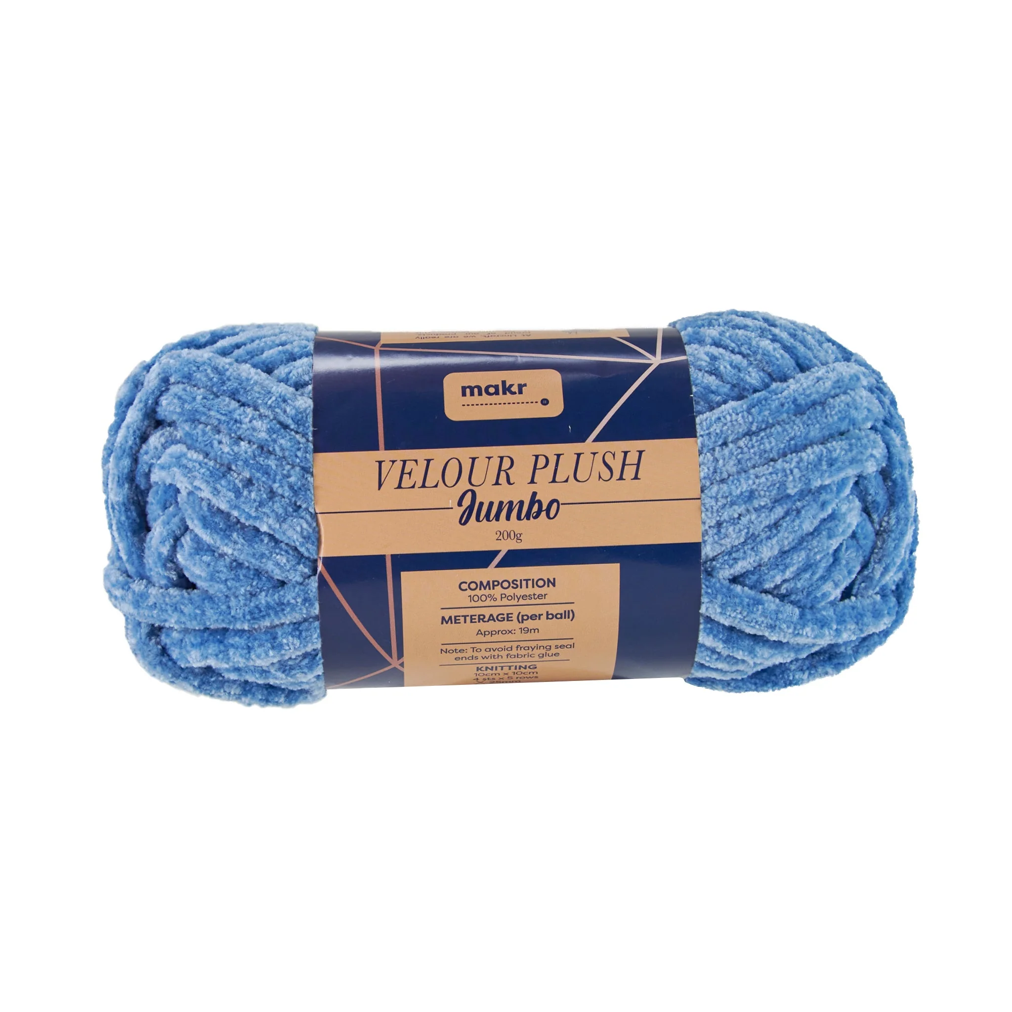 Makr Velour Plush Jumbo Crochet & Knitting Yarn, 200g