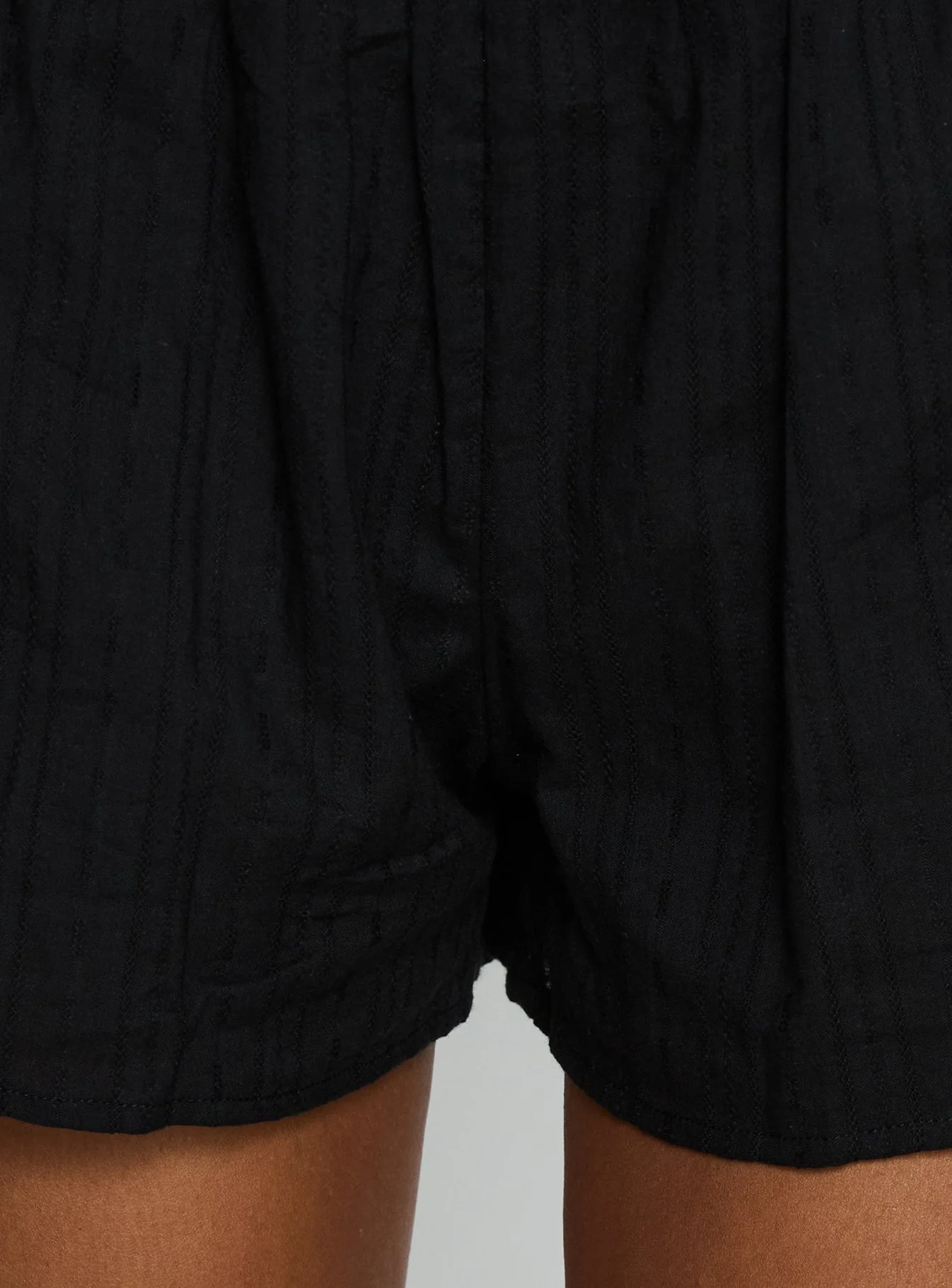 Isafelia Strapless Playsuit Black