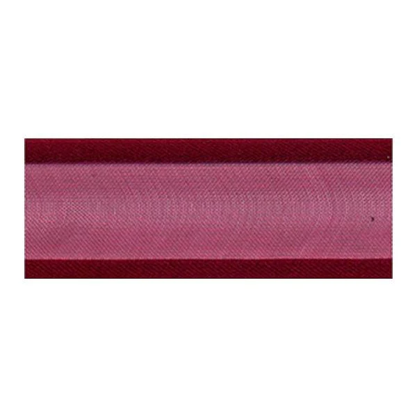 Sullivans Organza Satin Edge, Dark Red- 25mm