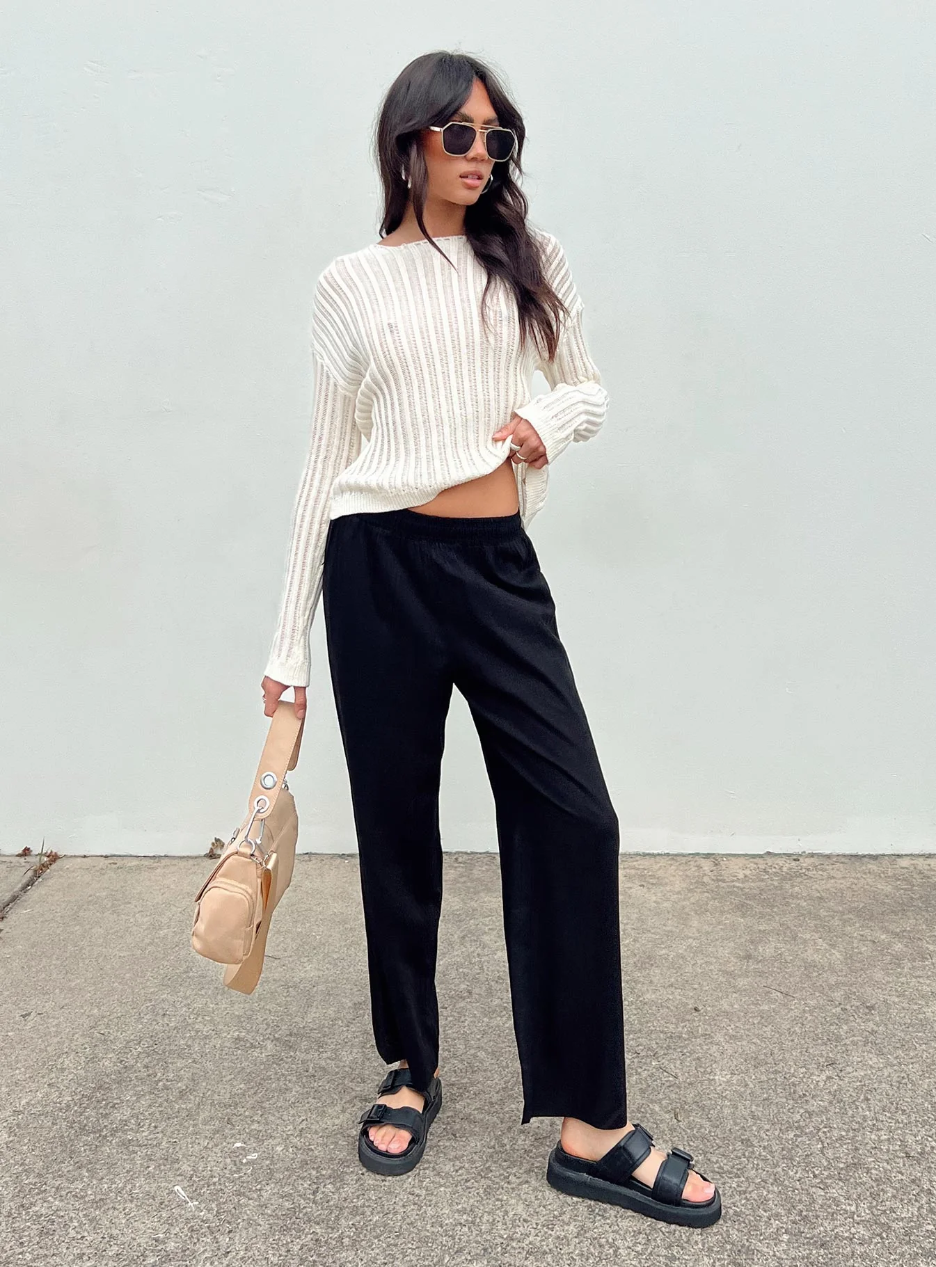 Louis Linen Blend Pants Black