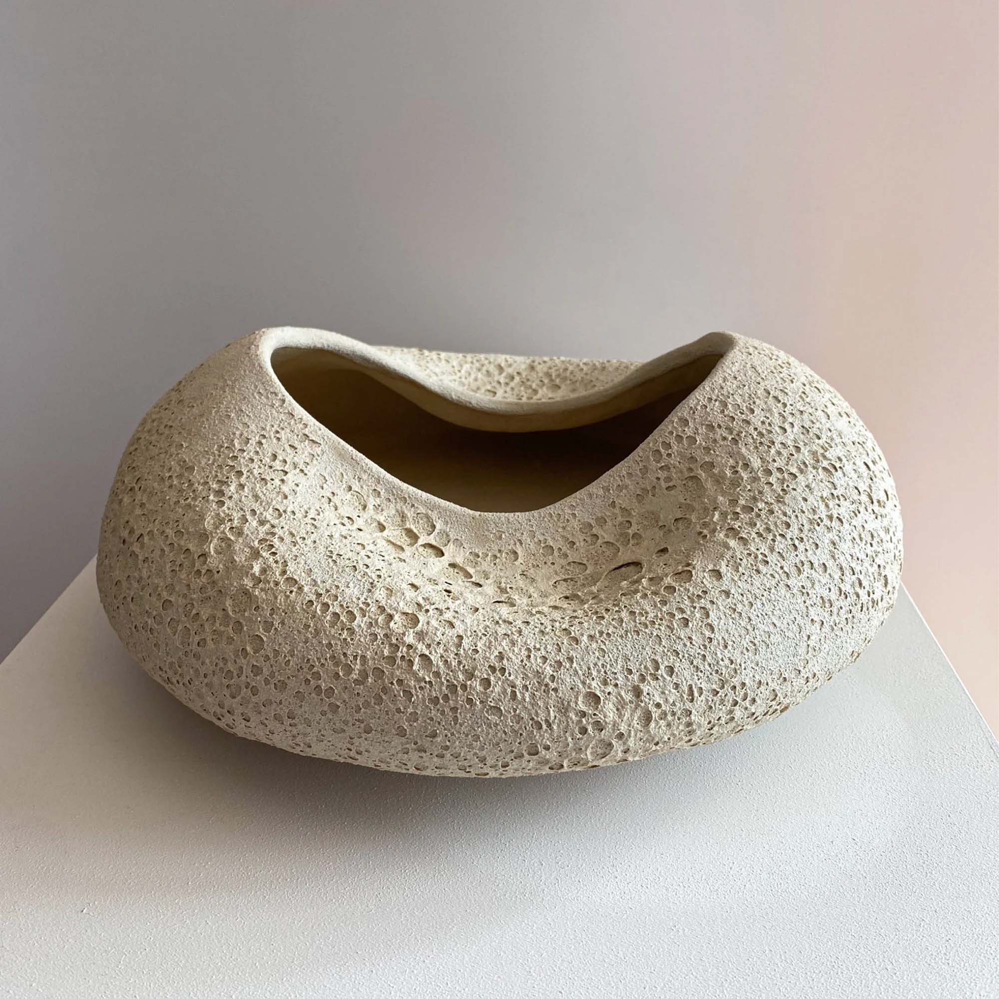White Abstract Ceramic Vase