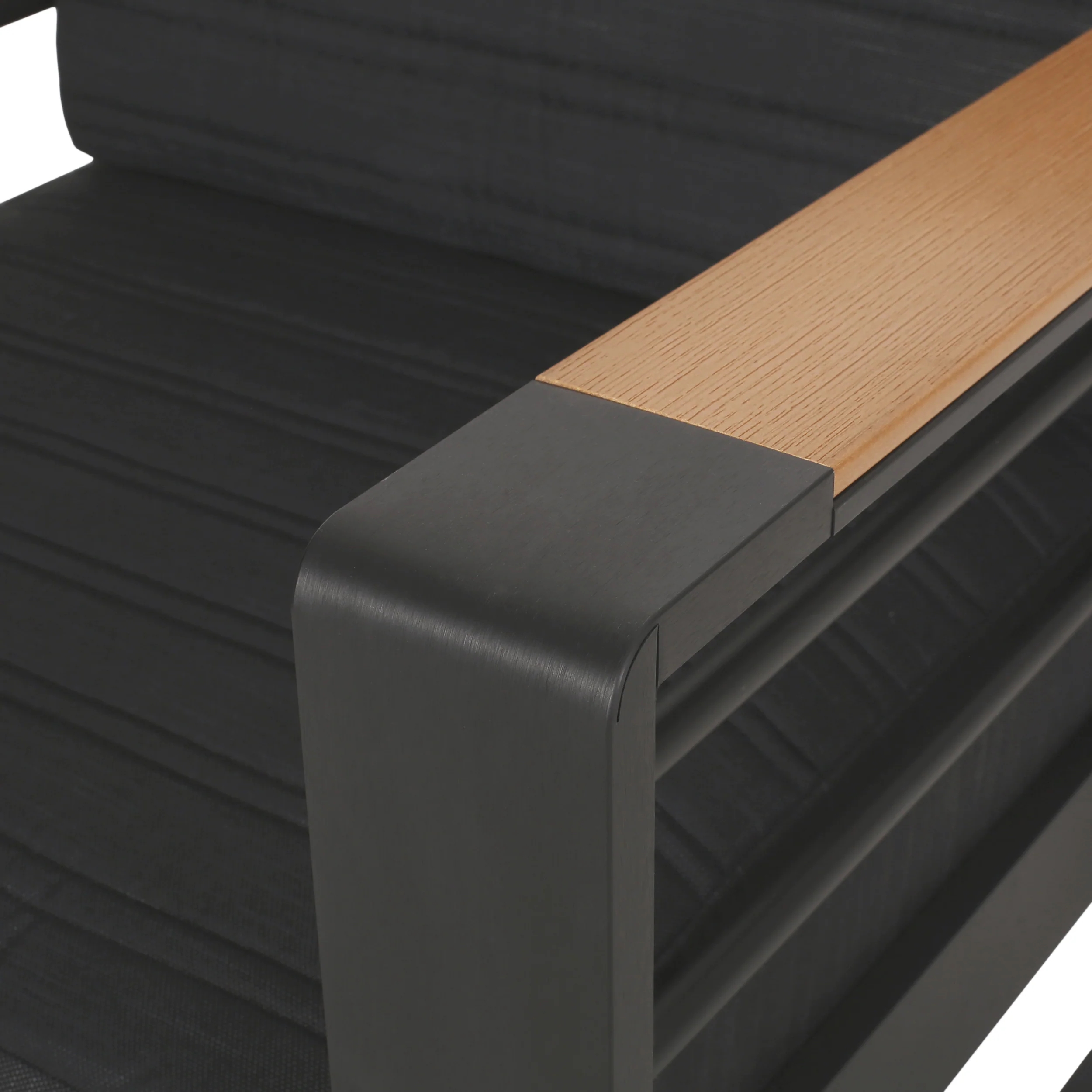 Neffs Outdoor Aluminum Club Chair with Faux Wood Accents - furnishings
