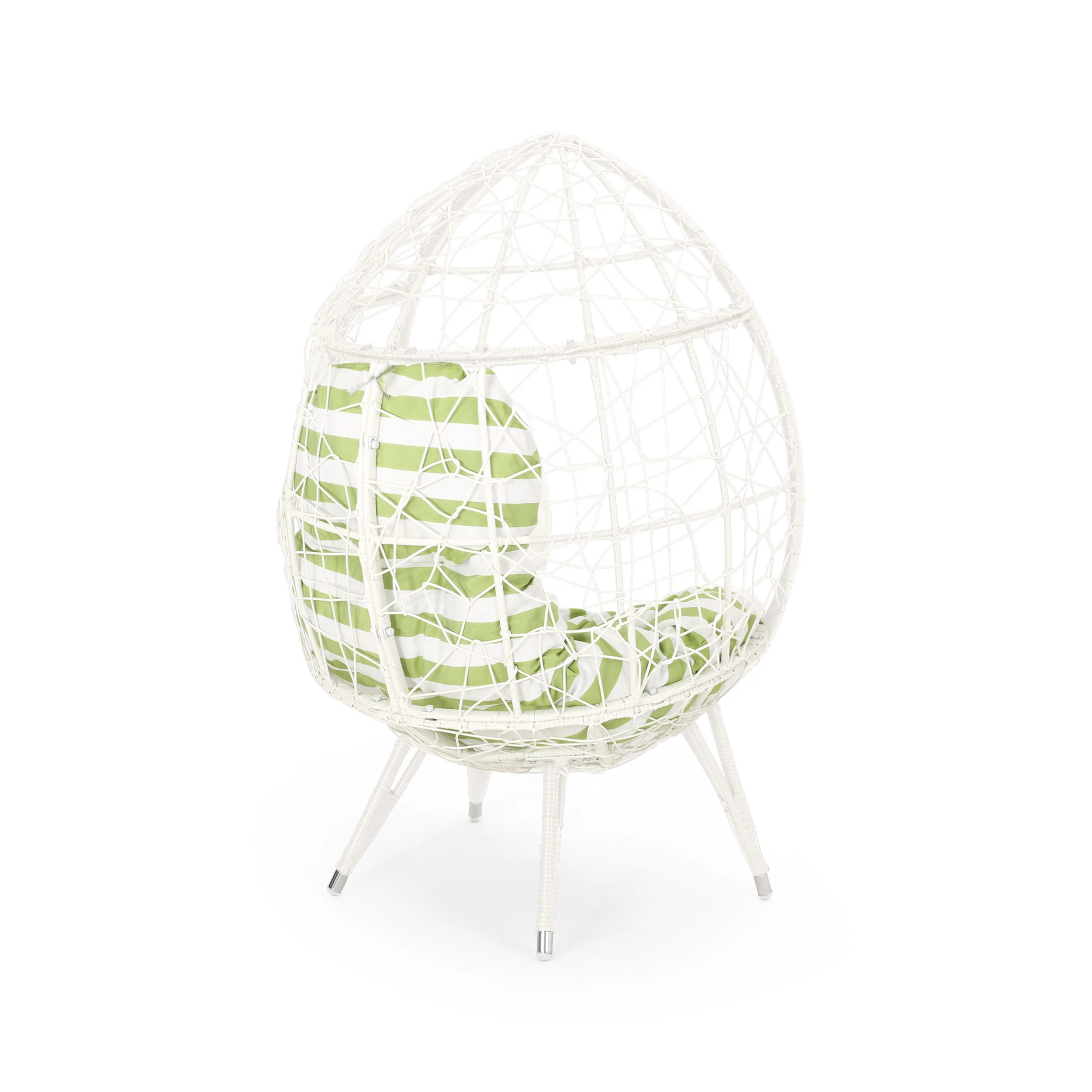 Hendryx Outdoor Freestanding Wicker Teardrop / Egg Chair - furnishings