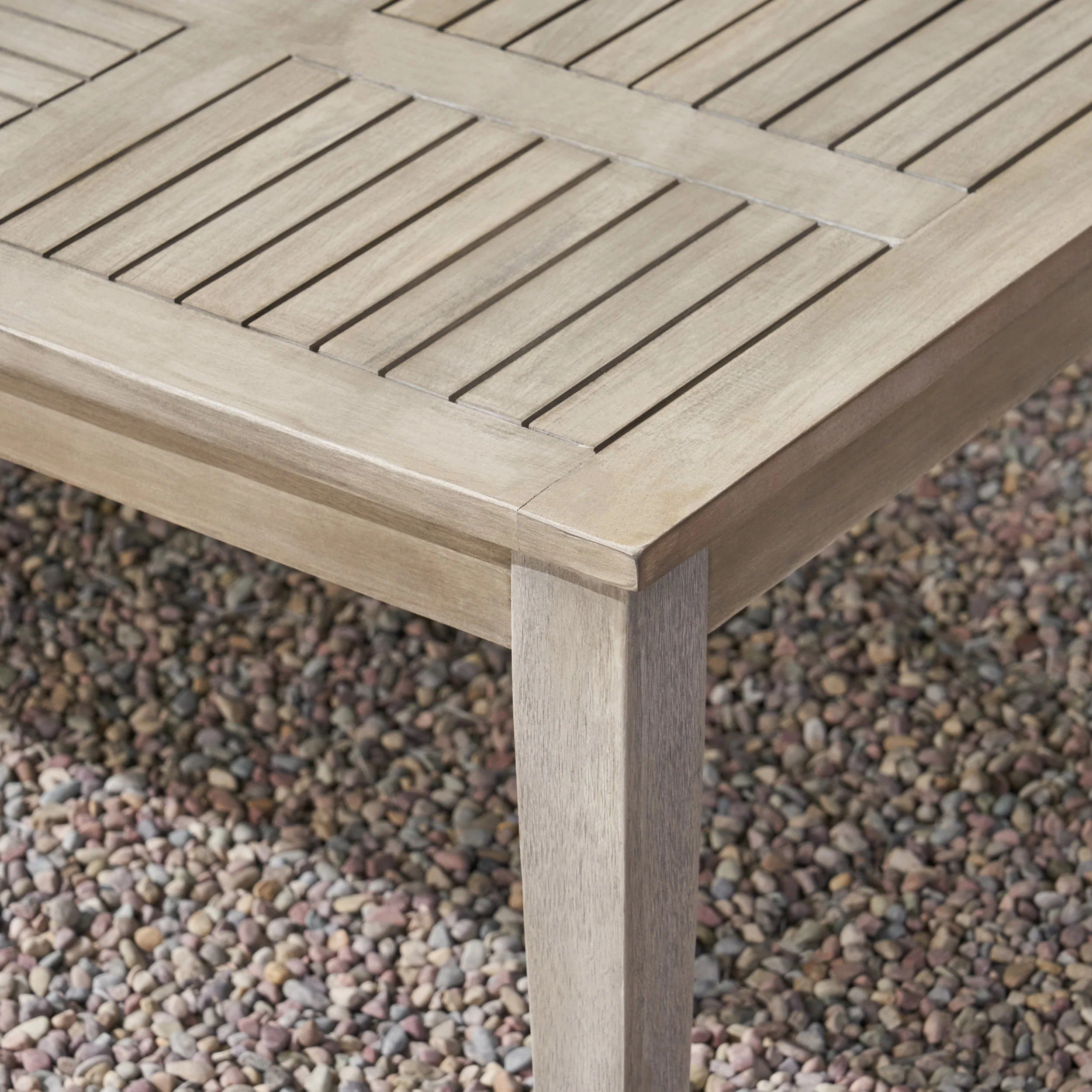 Spring Spender Outdoor Wood and Wicker Loveseat and Coffee Table Set - furnishings