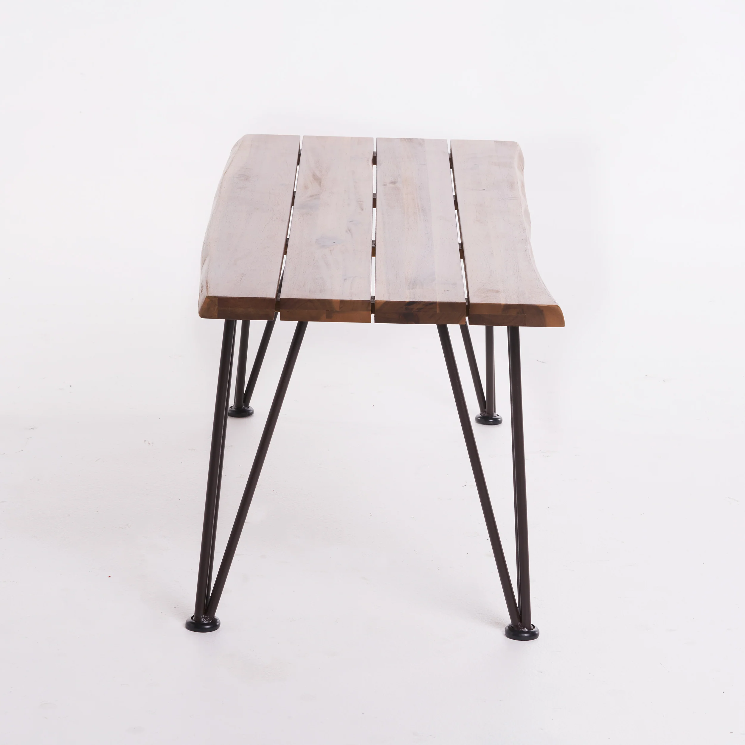 Zephyra Outdoor Rustic Finished Iron & Acacia Wood Coffee Table - furnishings