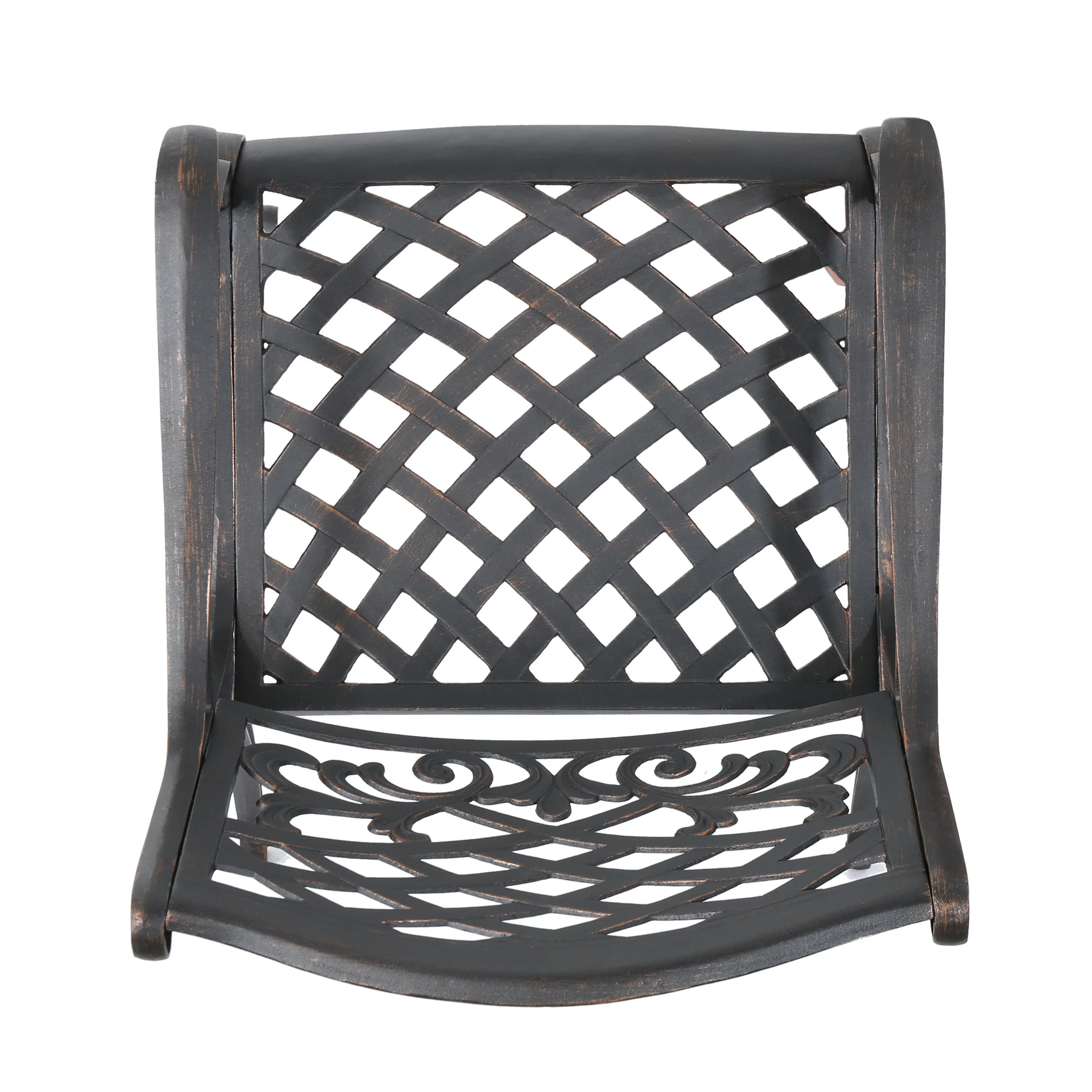 Myrtle Beach Outdoor Patina Copper Finished Aluminum Dining Chairs (Set of 2) - furnishings
