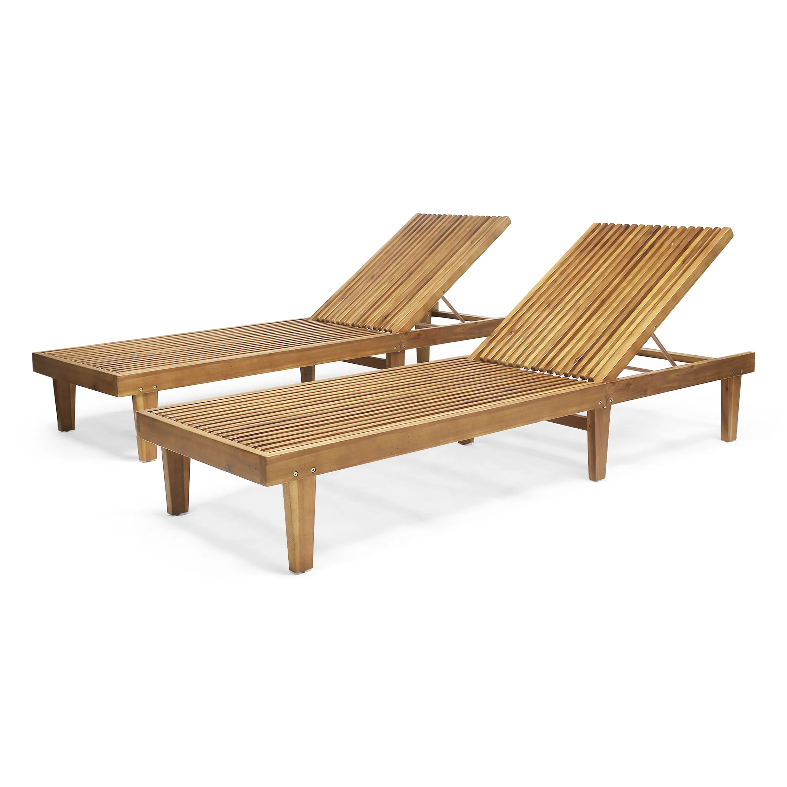 Addisyn Outdoor Wooden Chaise Lounge (Set of 2) - furnishings