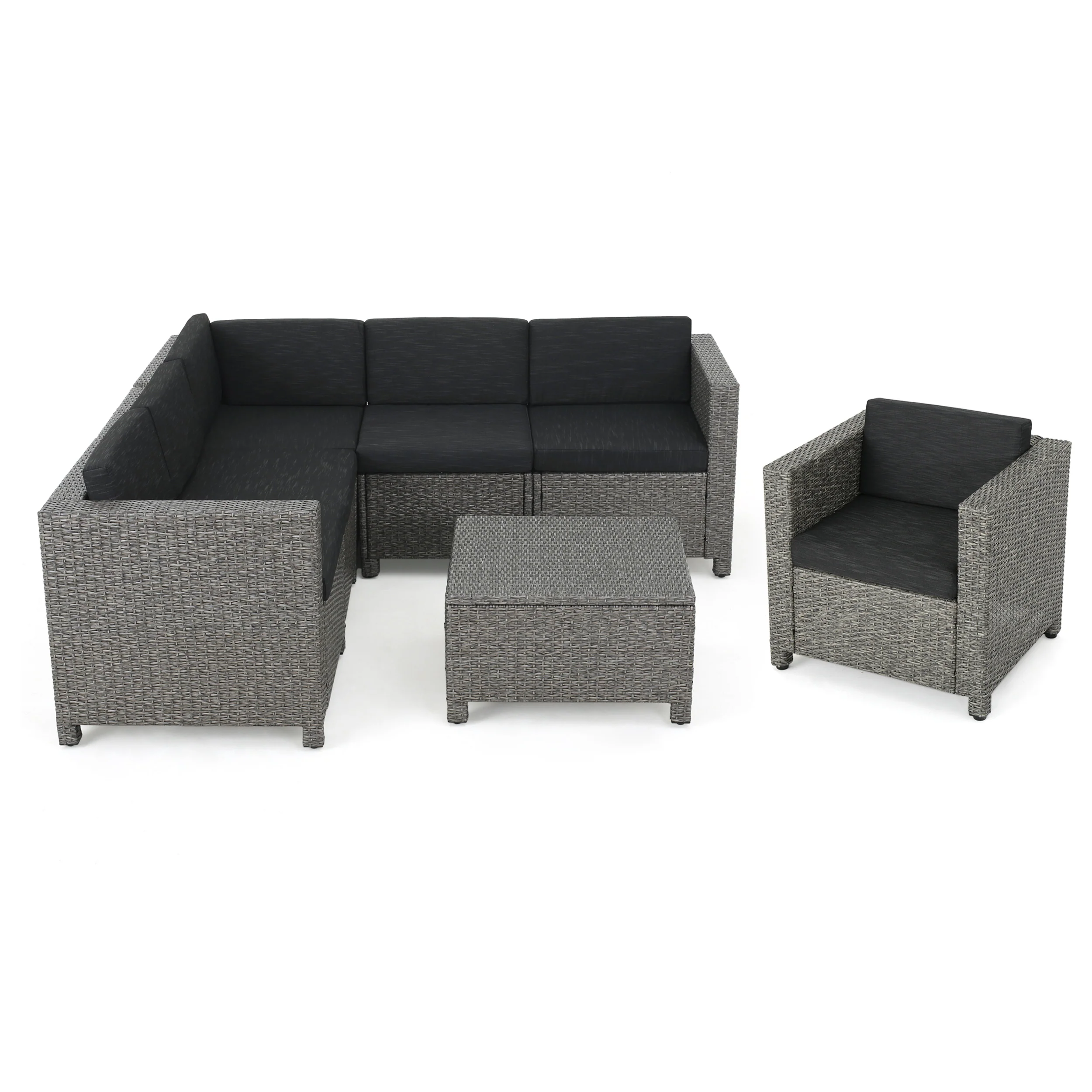 Venice 6-Seater Outdoor Sectional with Coffee Table - furnishings