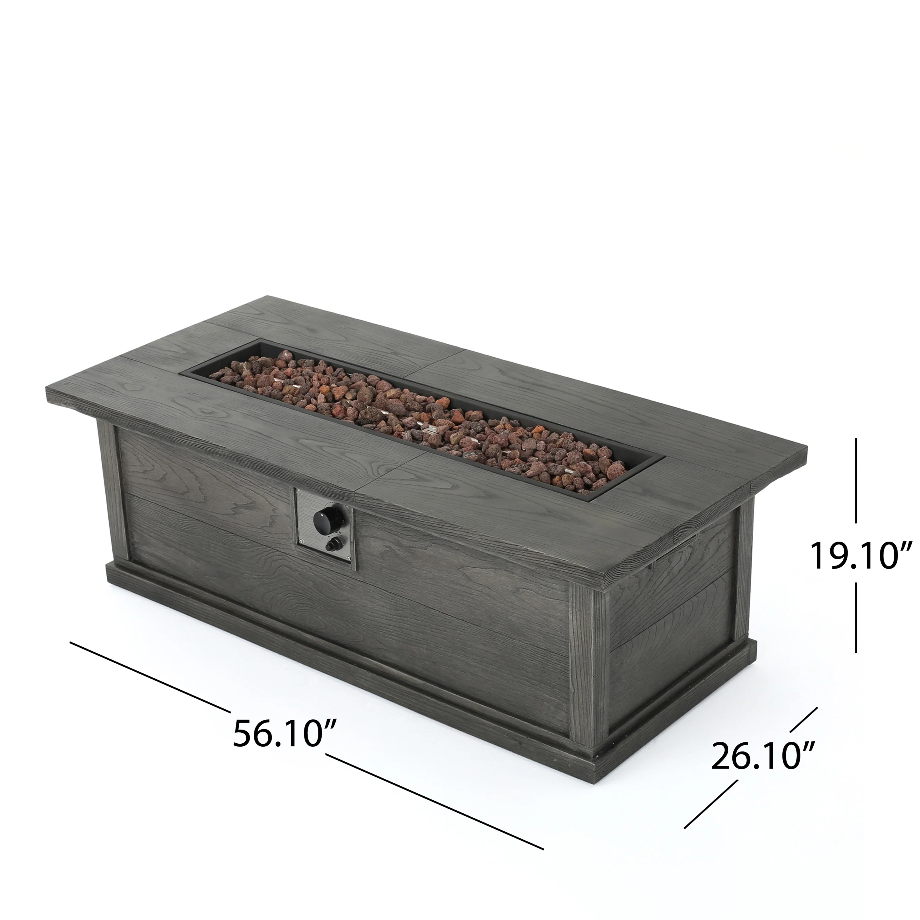 Laiah Outdoor 7 Seater Wicker Chat Set with Fire Pit - furnishings