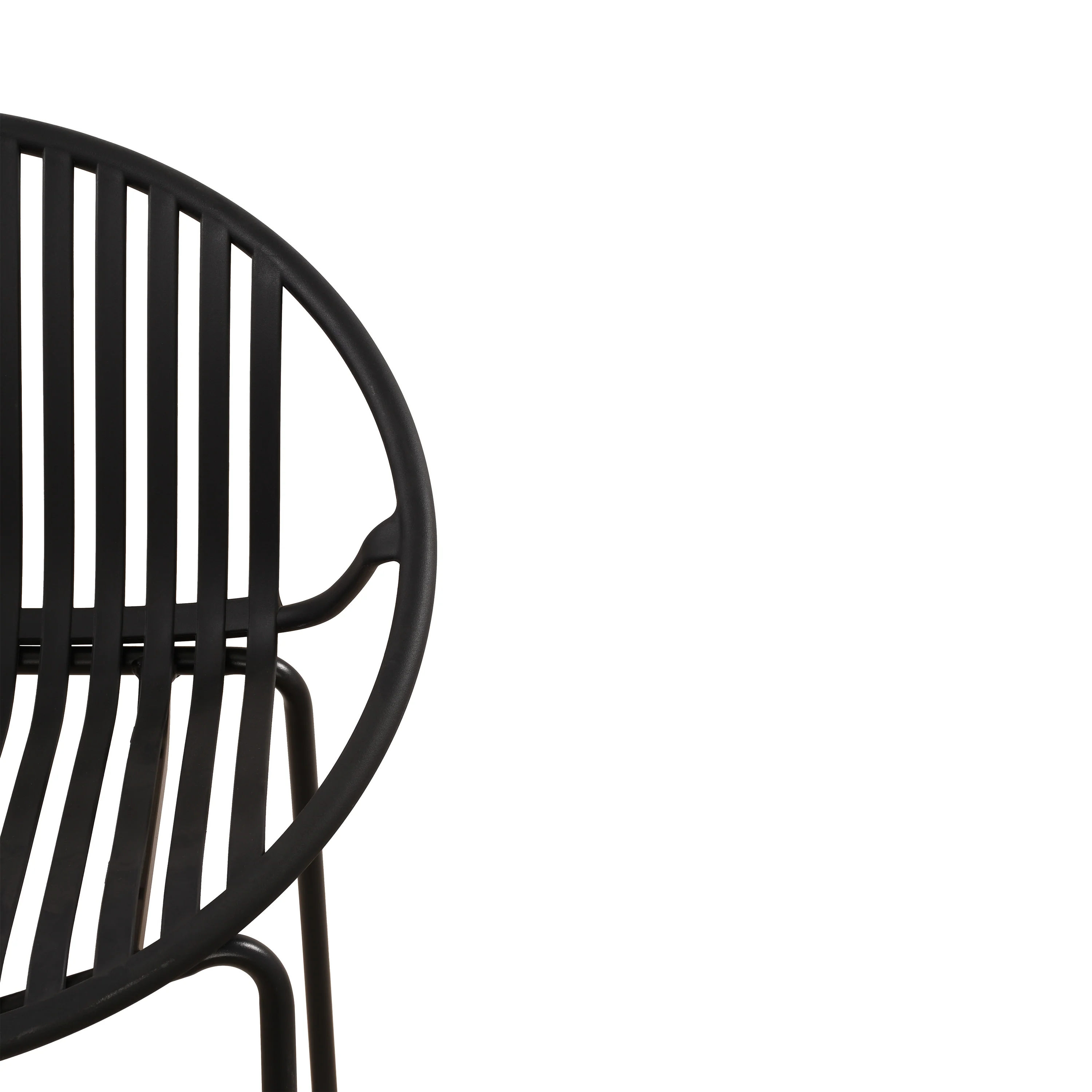 Hespera Patio Dining Chairs with Metal Legs & Breathable Plastic Backrest - furnishings
