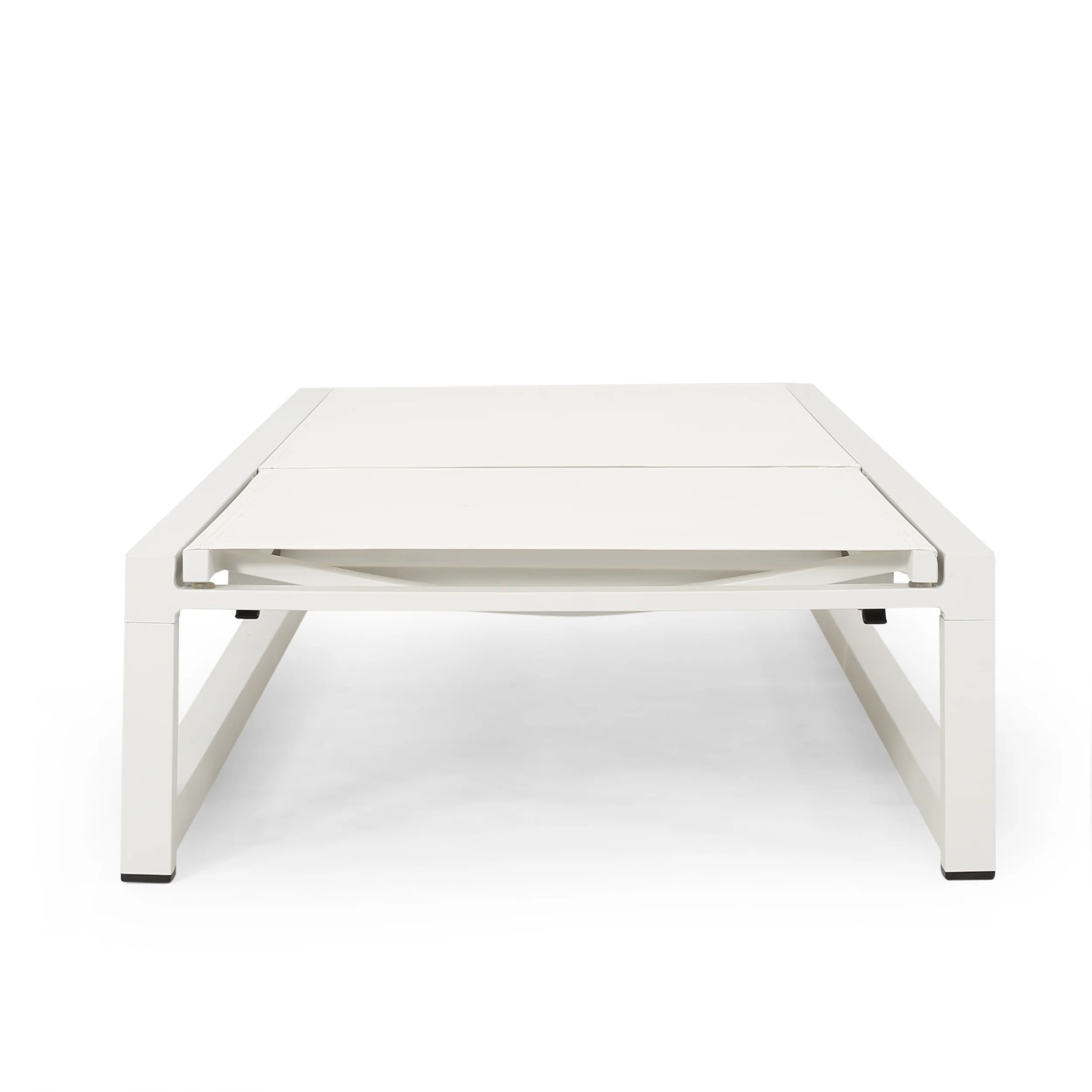 Moderna Outdoor Aluminum Chaise Lounge with Mesh Seating (Set of 2) - furnishings