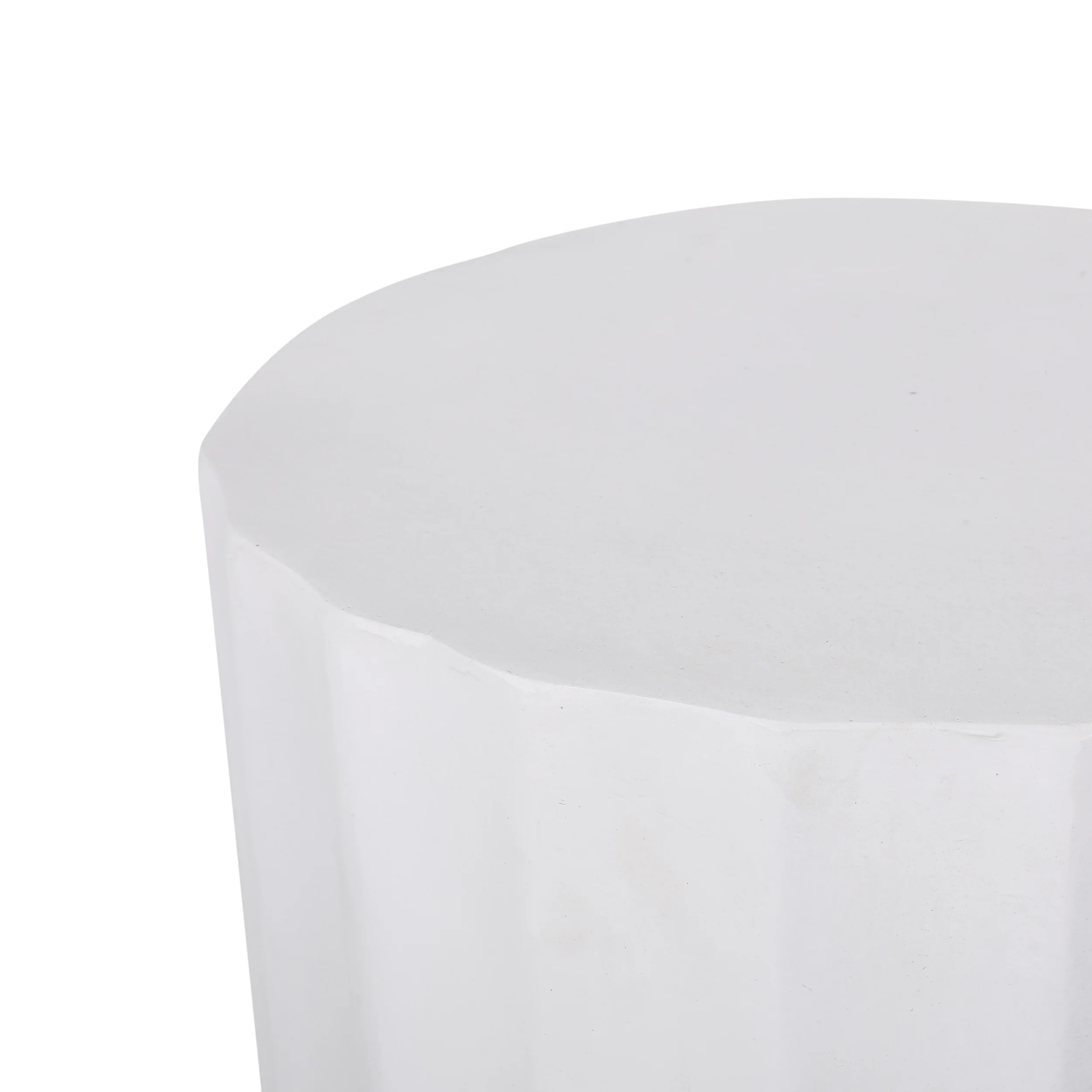 Annisa Outdoor Lightweight Concrete Side Table, Antique White - furnishings