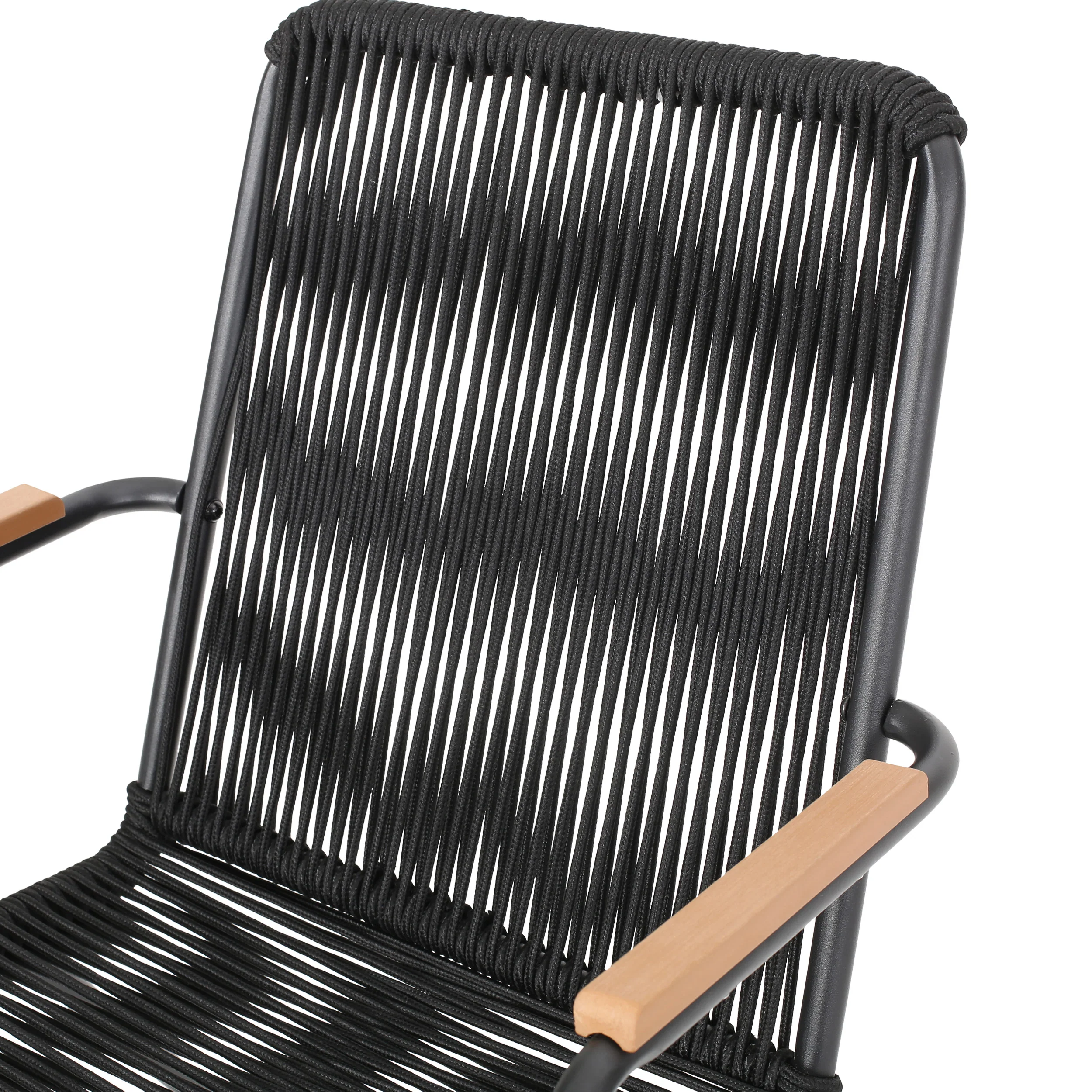 Laycee Modern Outdoor Rope Weave Club Chair (Set of 2) - furnishings
